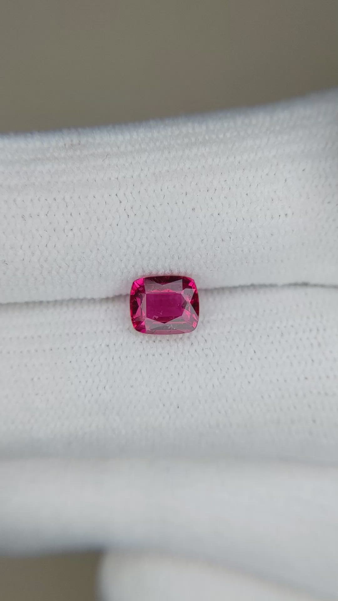 0.74 Ct. Rubellite Tourmaline from Mozambique Size Video
