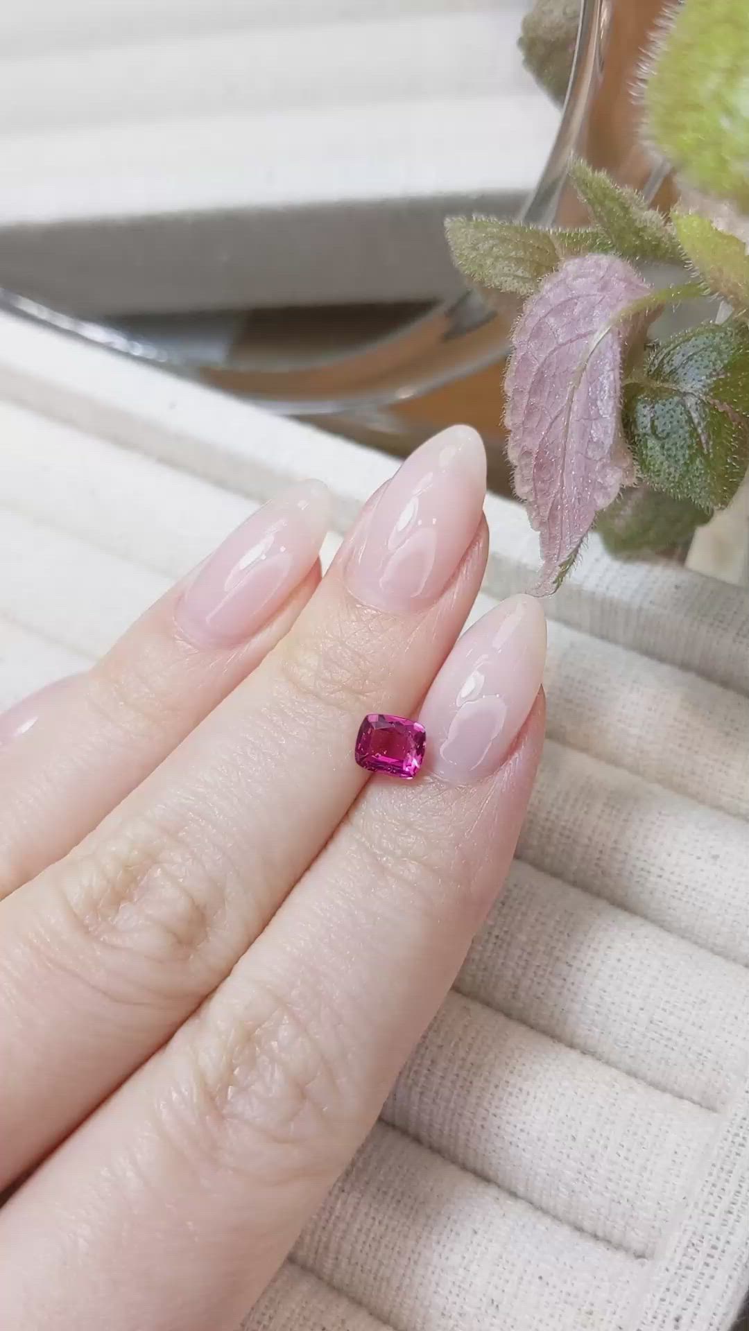 0.74 Ct. Rubellite Tourmaline from Mozambique Size Video