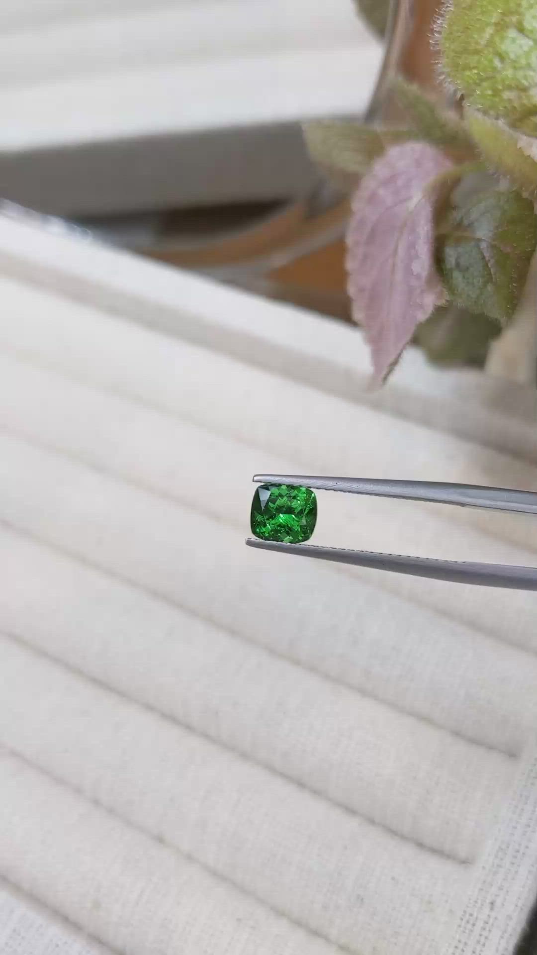 1.25 Ct. Tsavorite Garnet from Tanzania Size Video