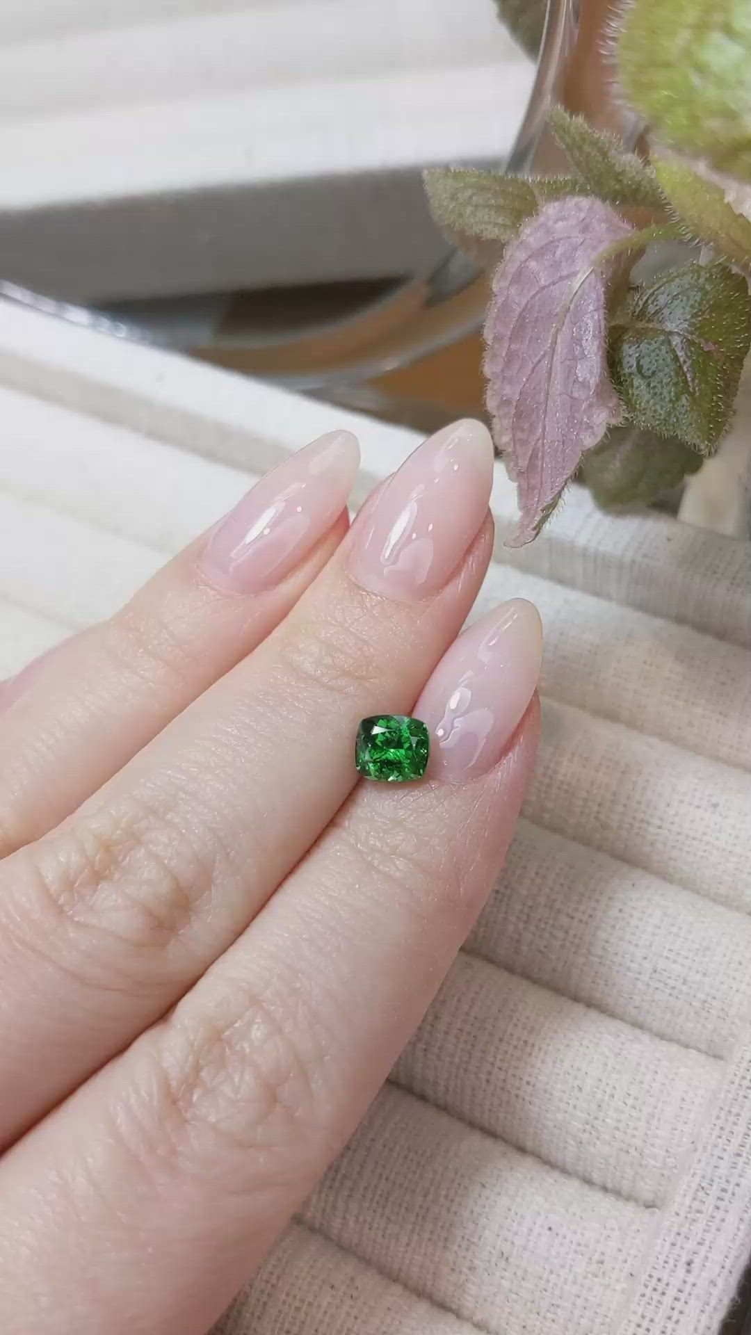 1.25 Ct. Tsavorite Garnet from Tanzania Size Video