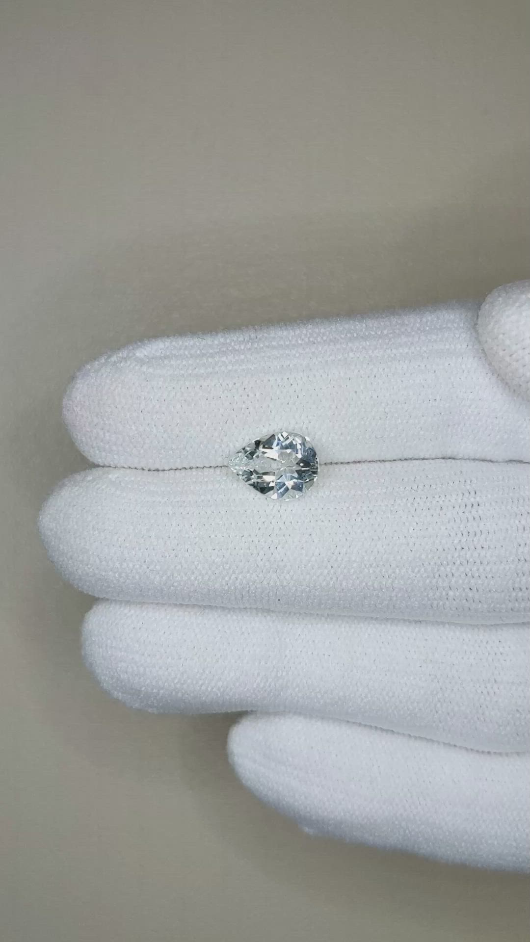 1.23 Ct. Goshenite from Madagascar Size Video