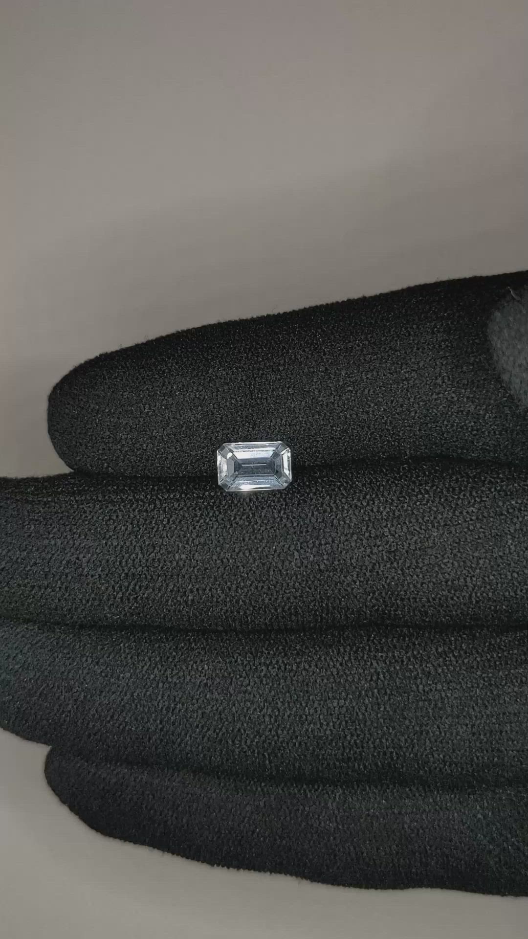 1.01 Ct. Goshenite from Madagascar Size Video