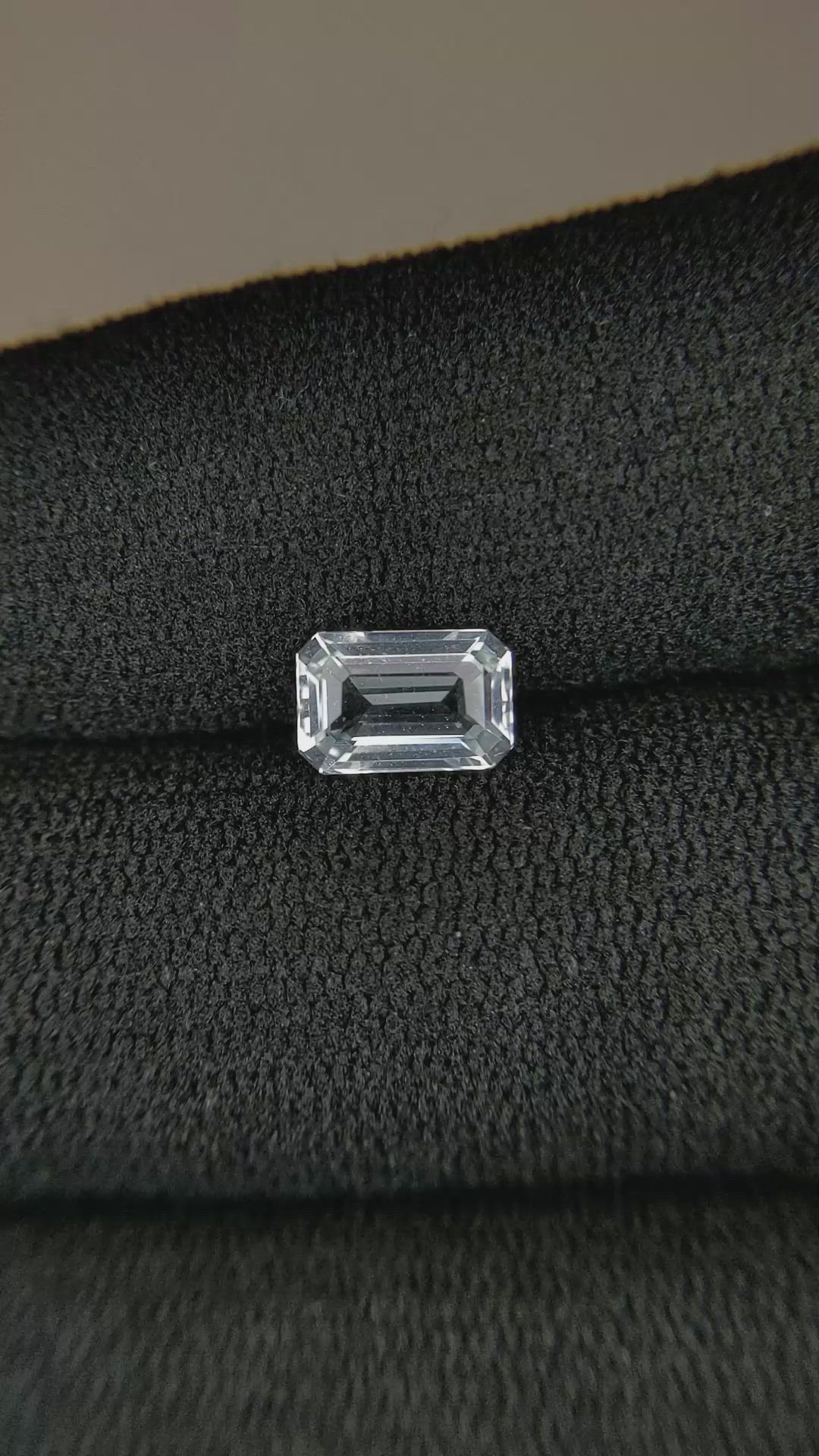 1.01 Ct. Goshenite from Madagascar Size Video