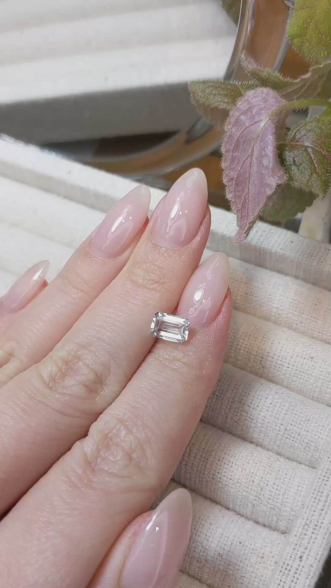 1.01 Ct. Goshenite from Madagascar Size Video