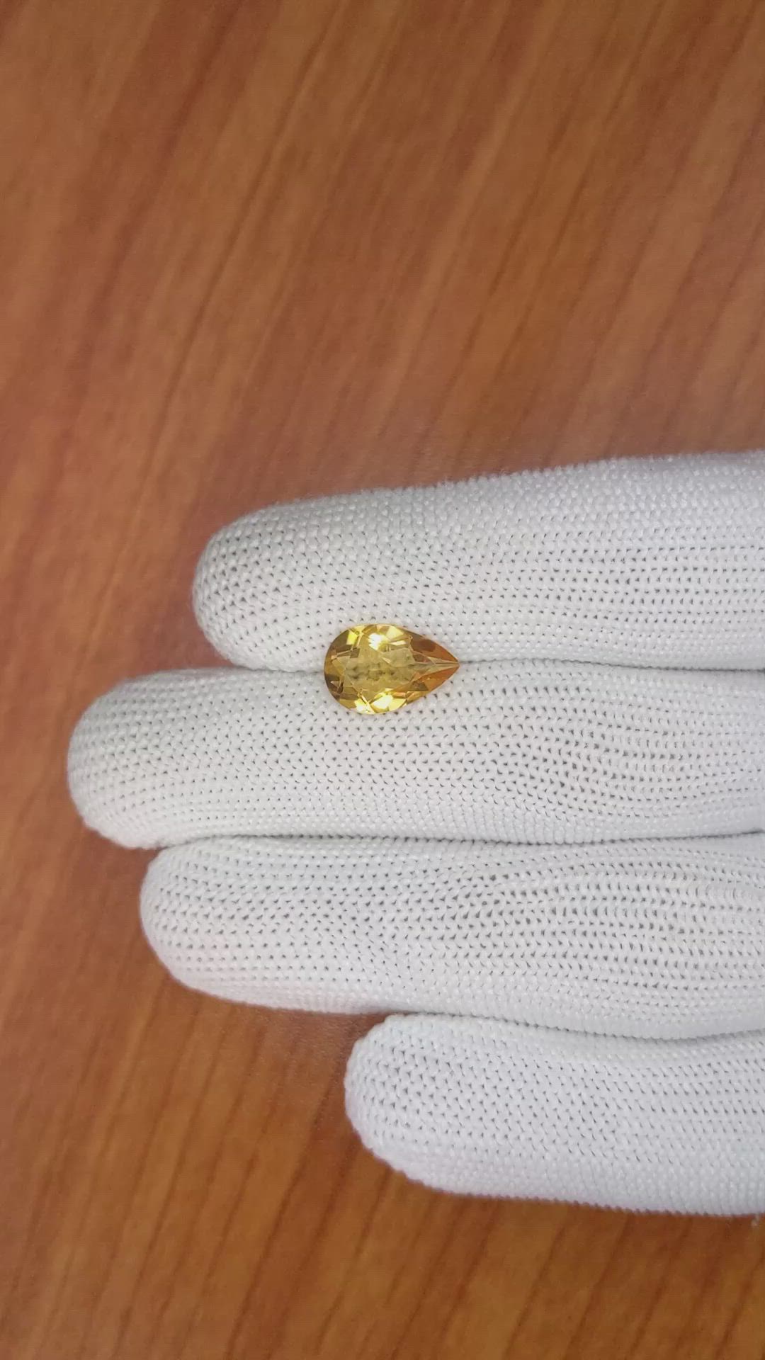 2.47 Ct. Citrine from Brazil Size Video