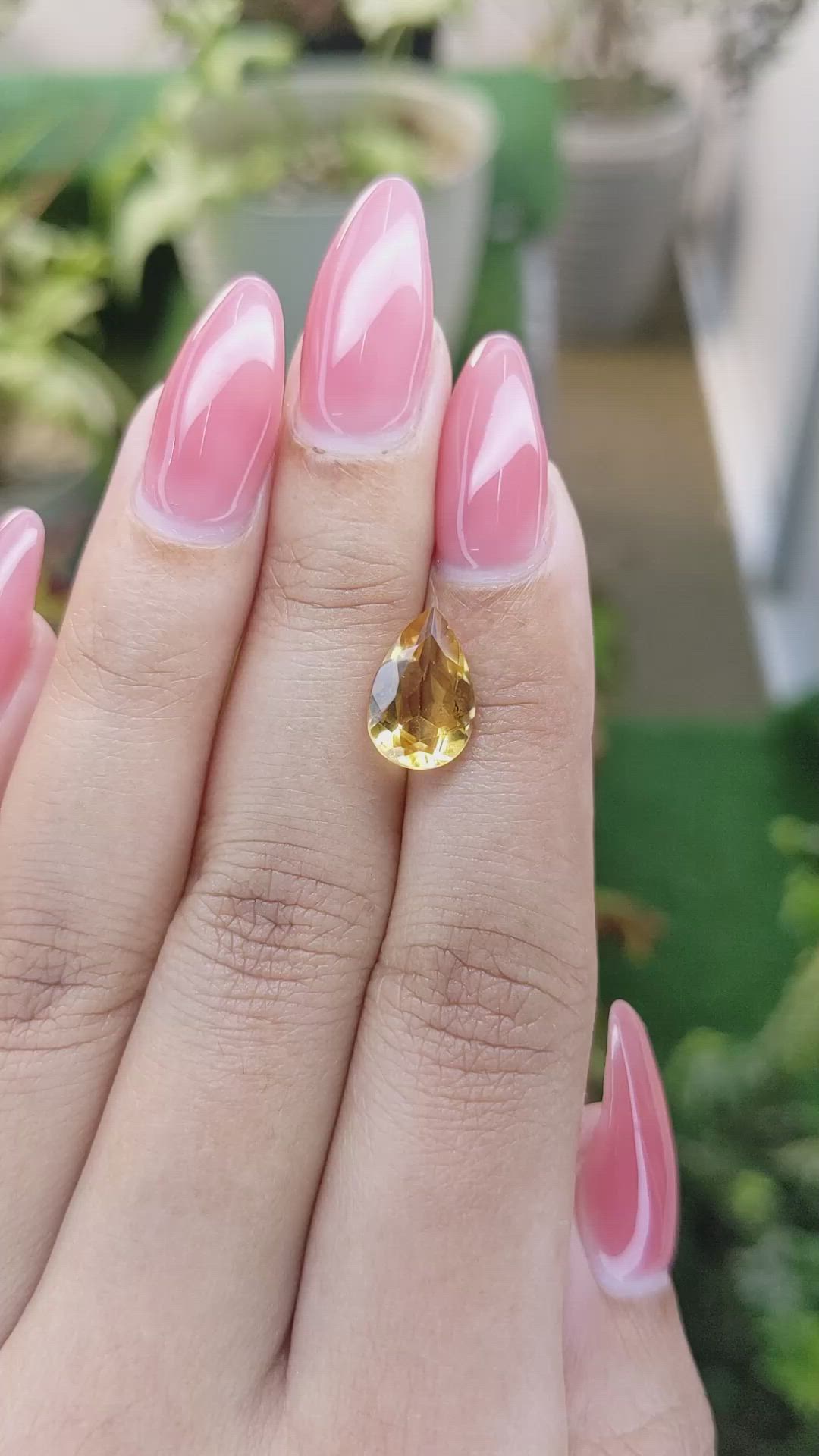 2.47 Ct. Citrine from Brazil Size Video