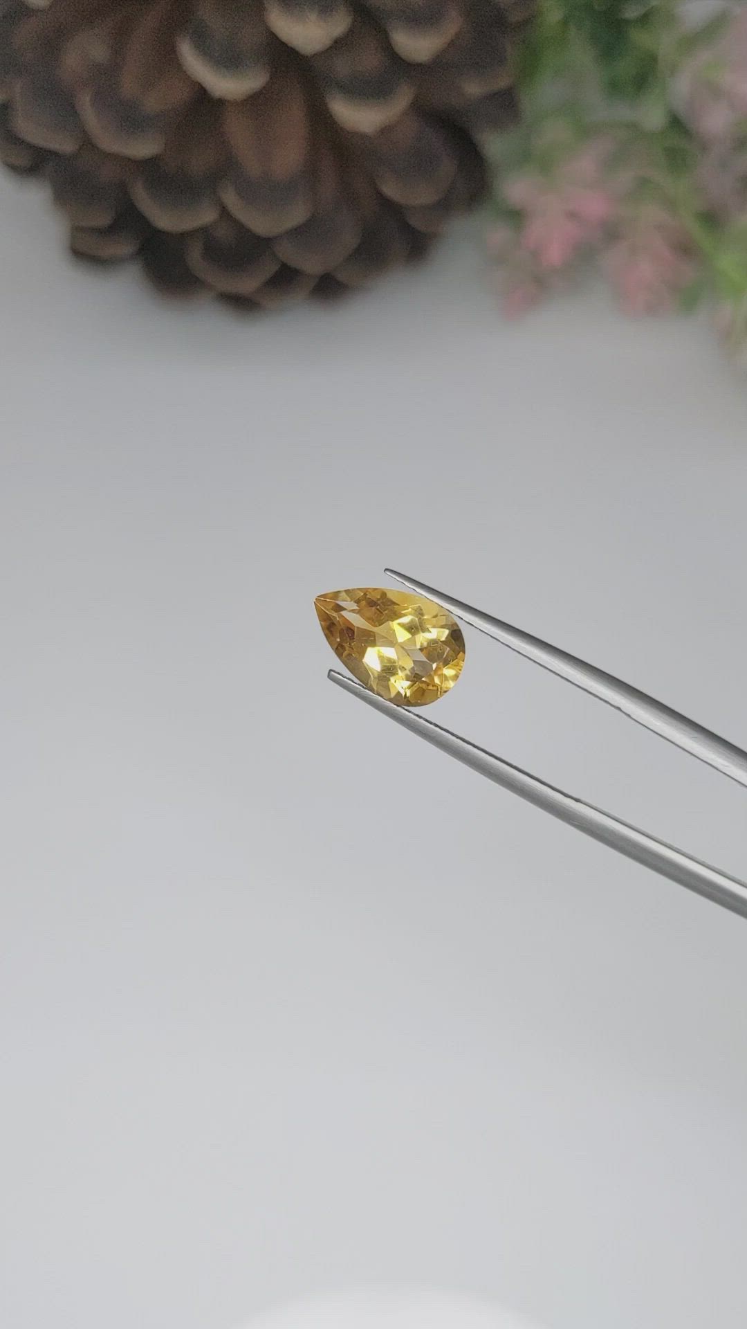 2.57 Ct. Citrine from Brazil Size Video