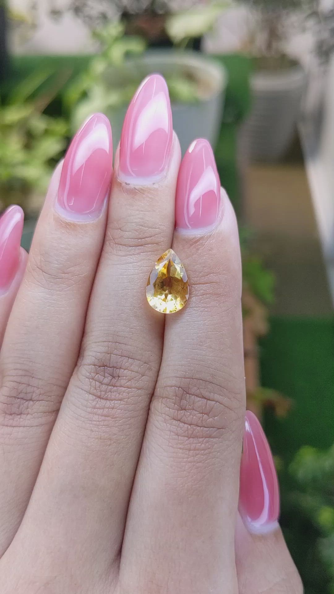 2.57 Ct. Citrine from Brazil Size Video