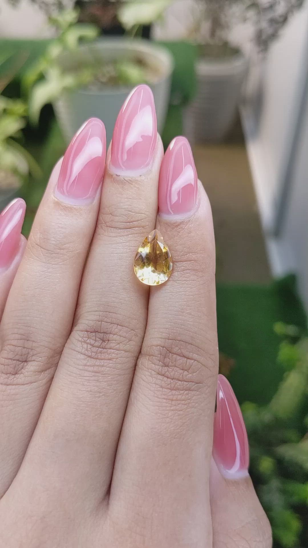 2.46 Ct. Citrine from Brazil Size Video