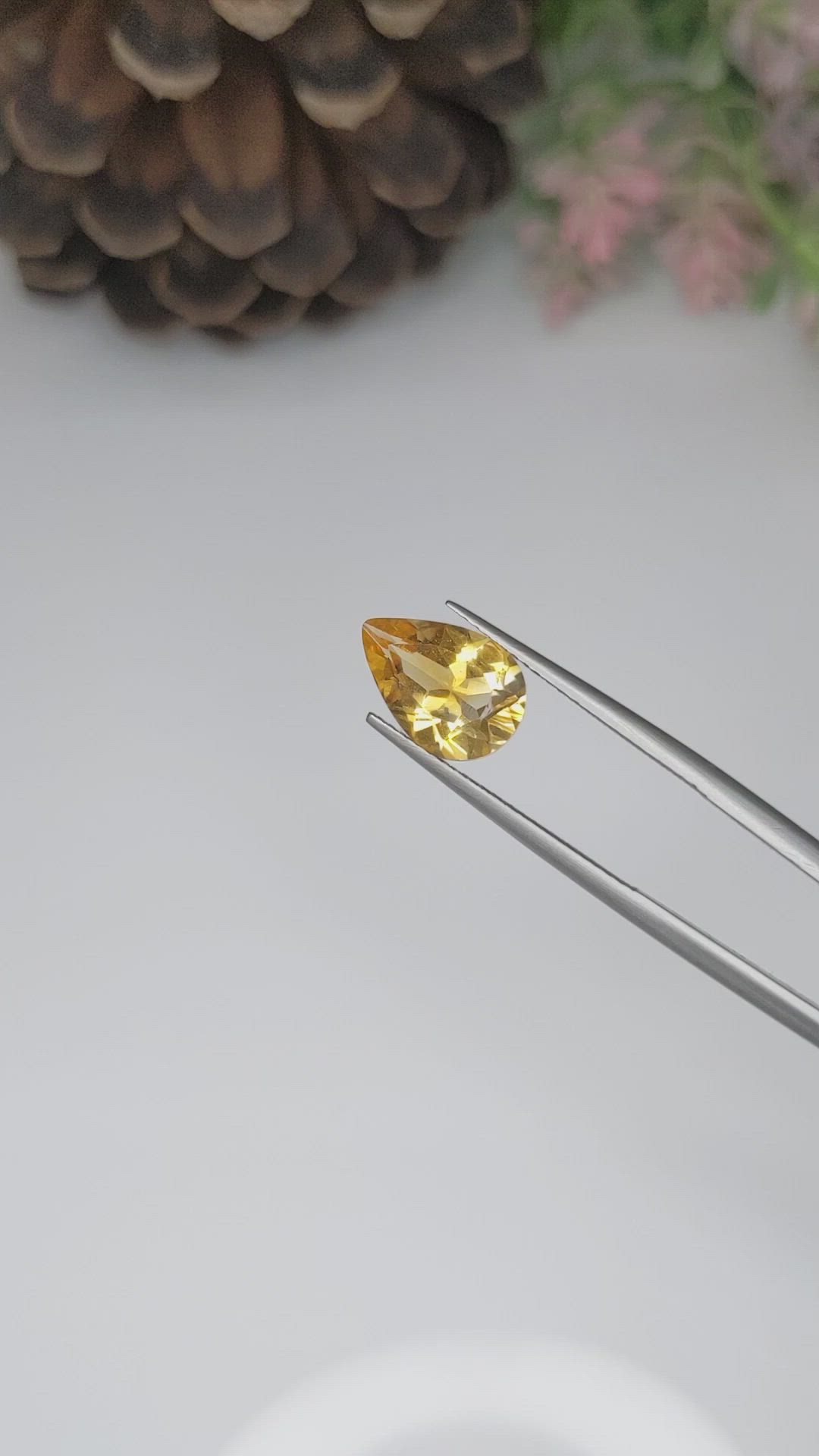 2.46 Ct. Citrine from Brazil Size Video
