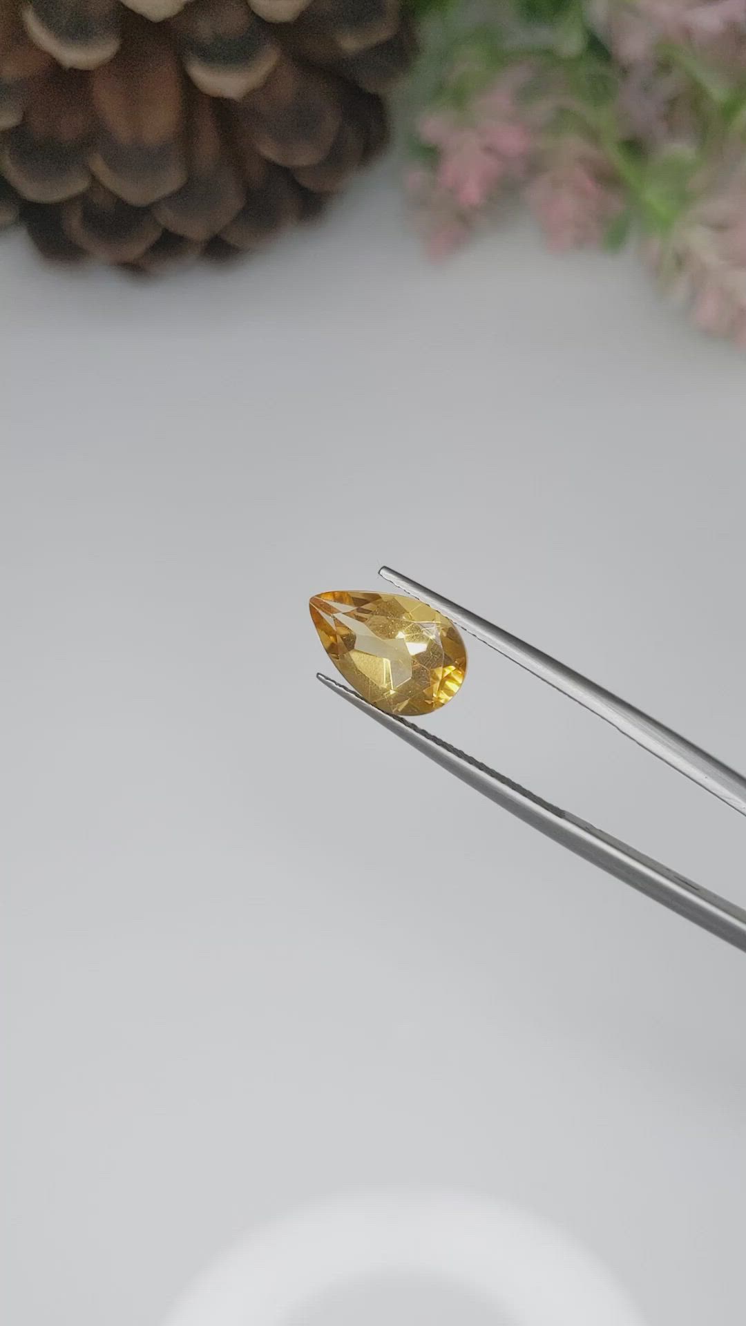2.87 Ct. Citrine from Brazil Size Video