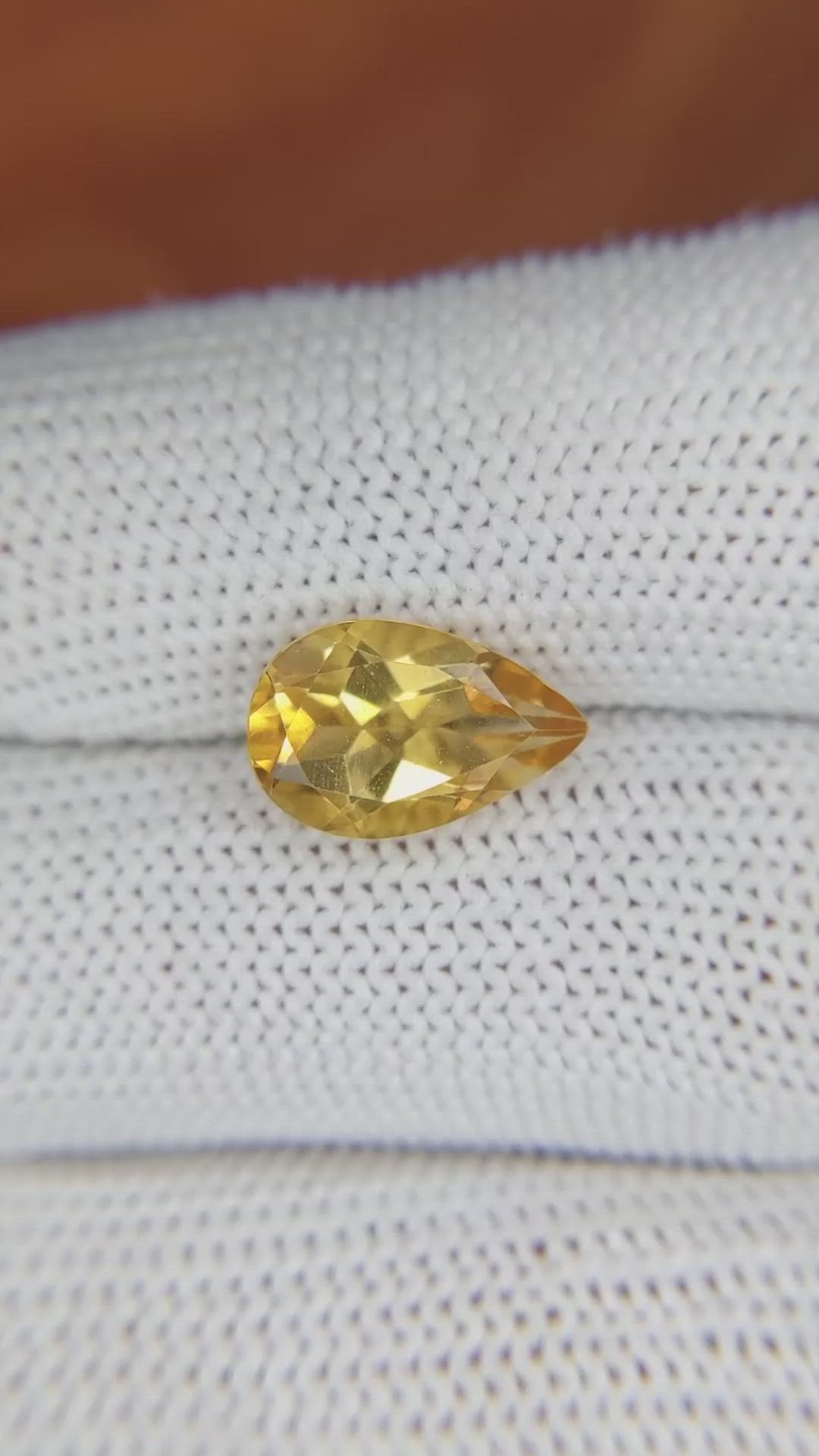 2.87 Ct. Citrine from Brazil Size Video