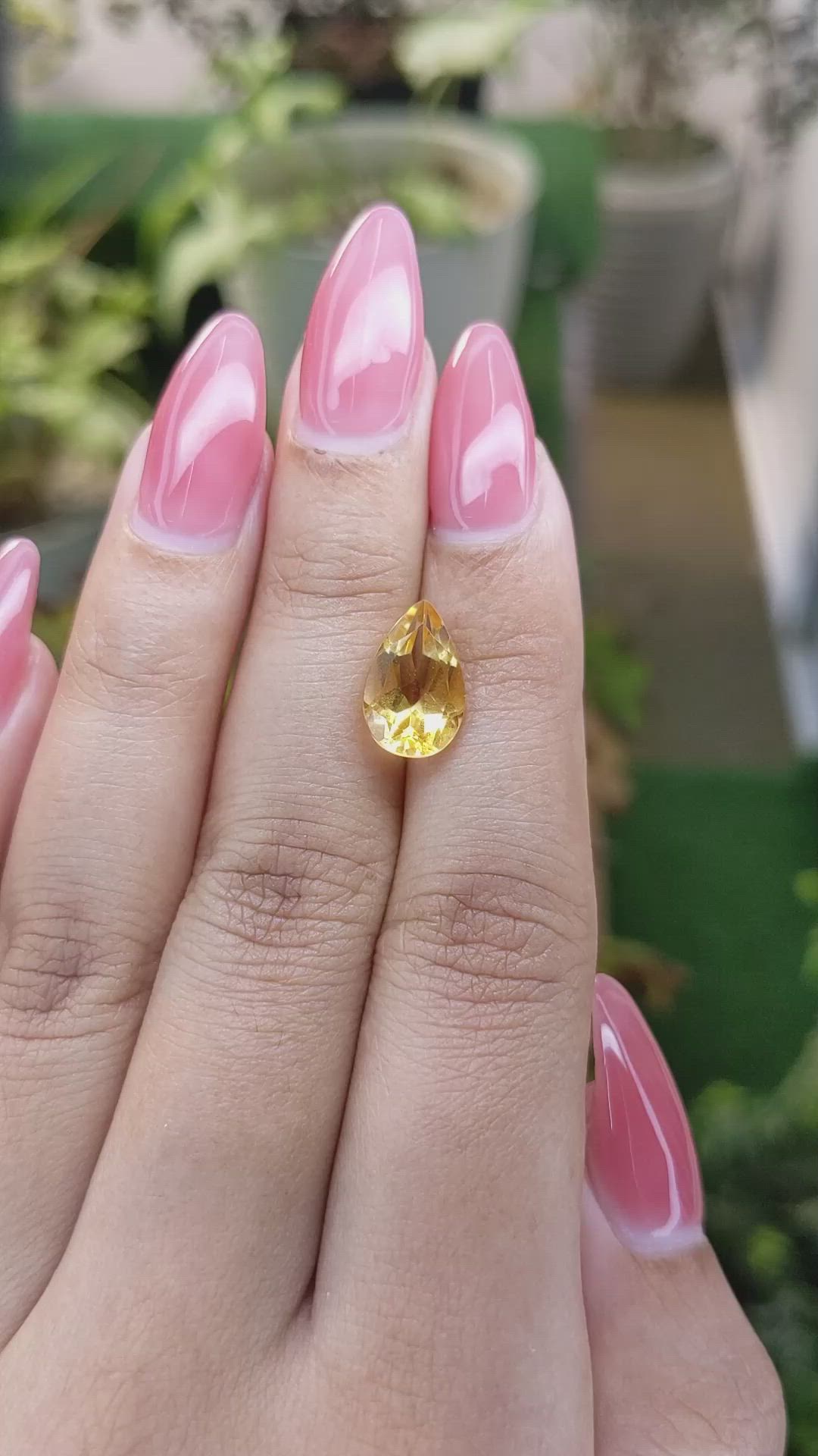 2.87 Ct. Citrine from Brazil Size Video