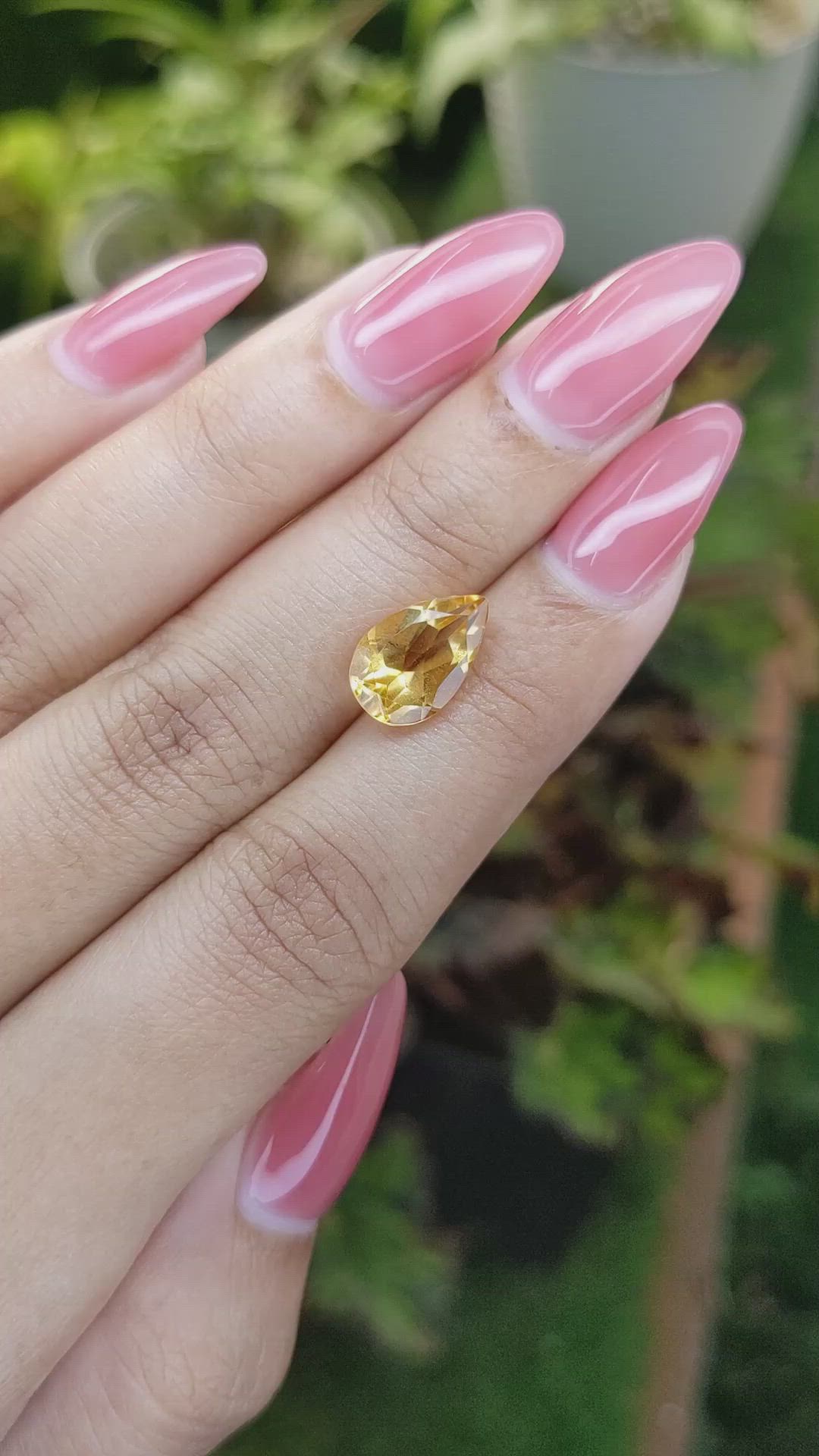 2.87 Ct. Citrine from Brazil Size Video