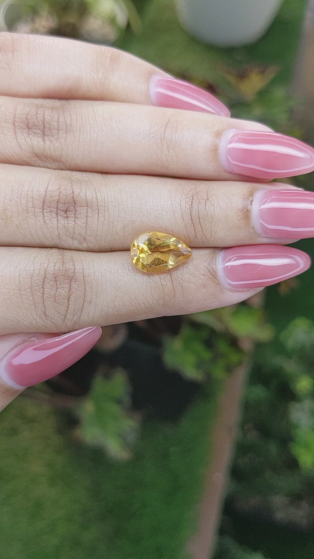 2.87 Ct. Citrine from Brazil Size Video