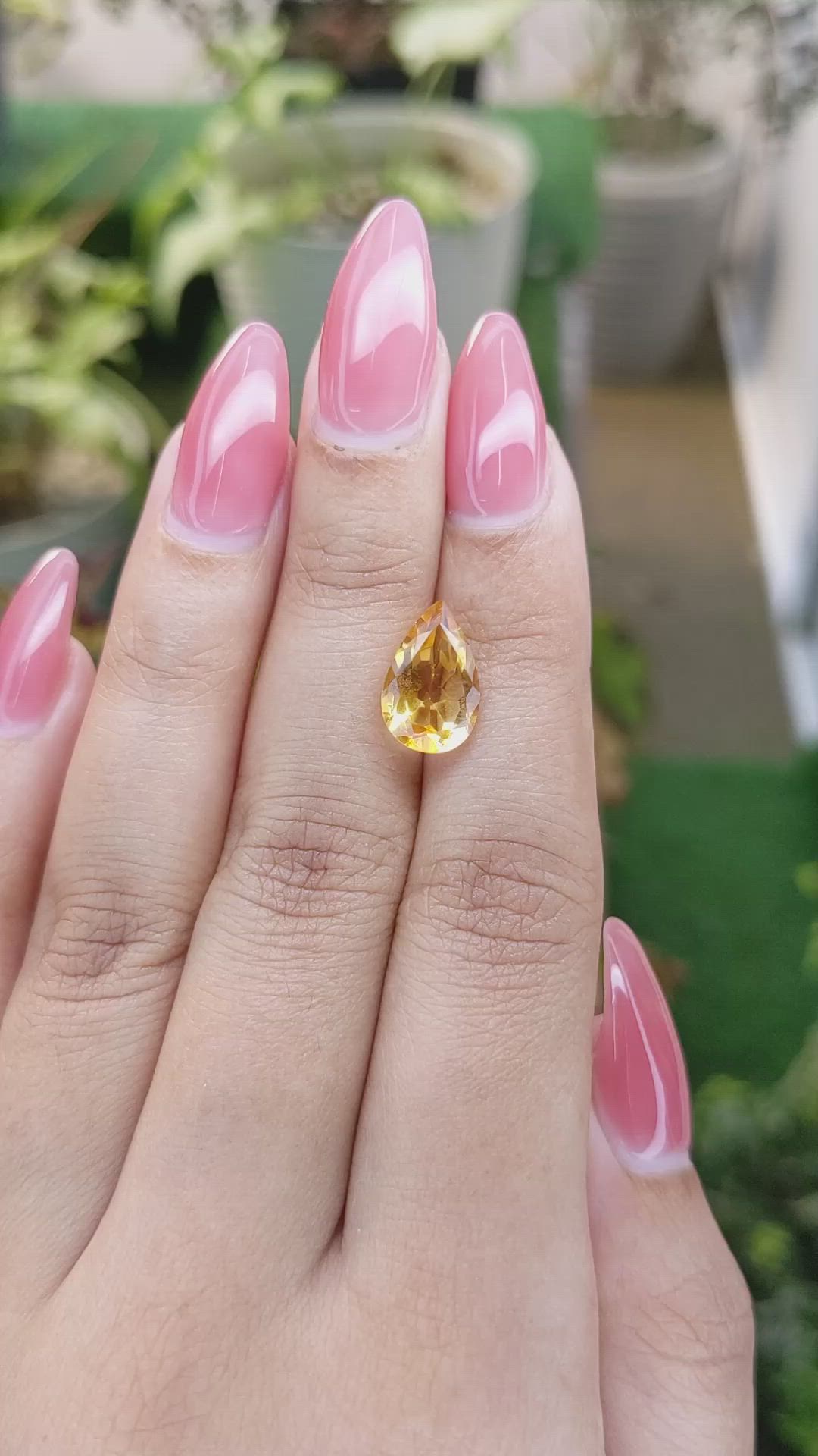 2.91 Ct. Citrine from Brazil Size Video