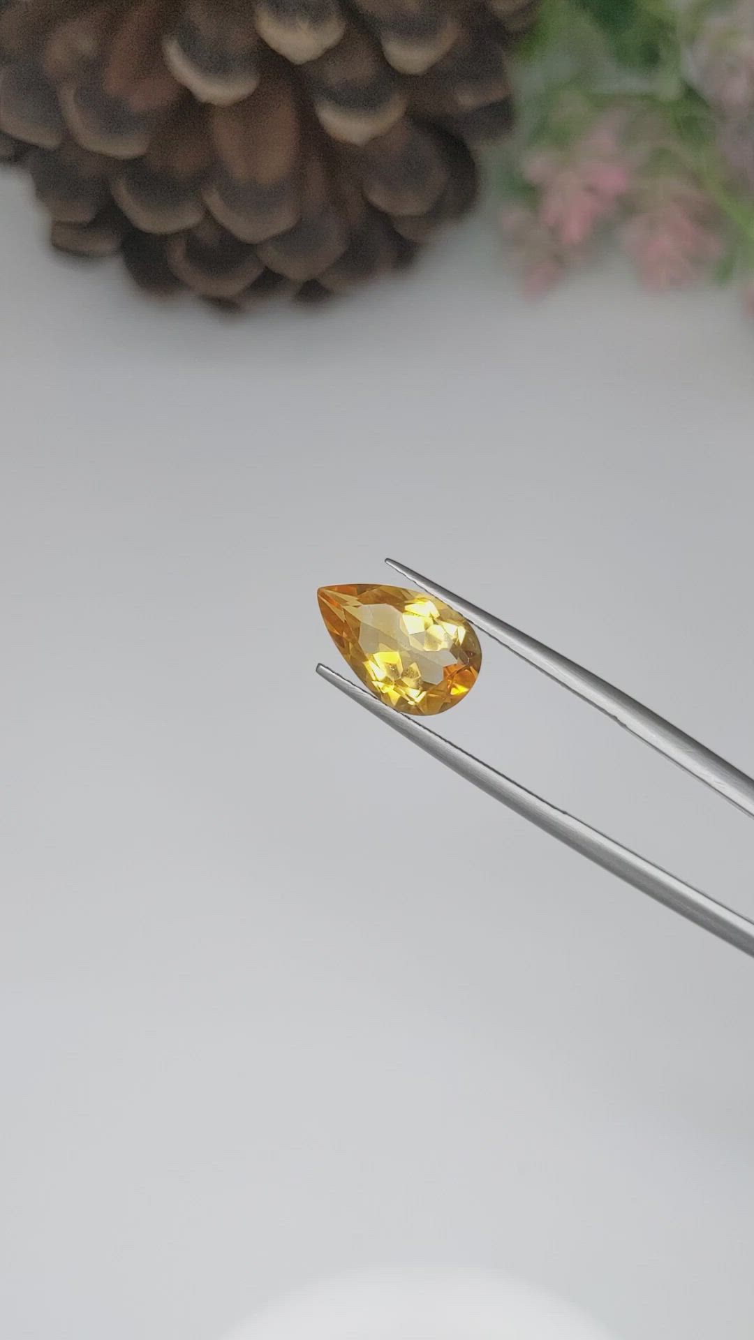 2.91 Ct. Citrine from Brazil Size Video