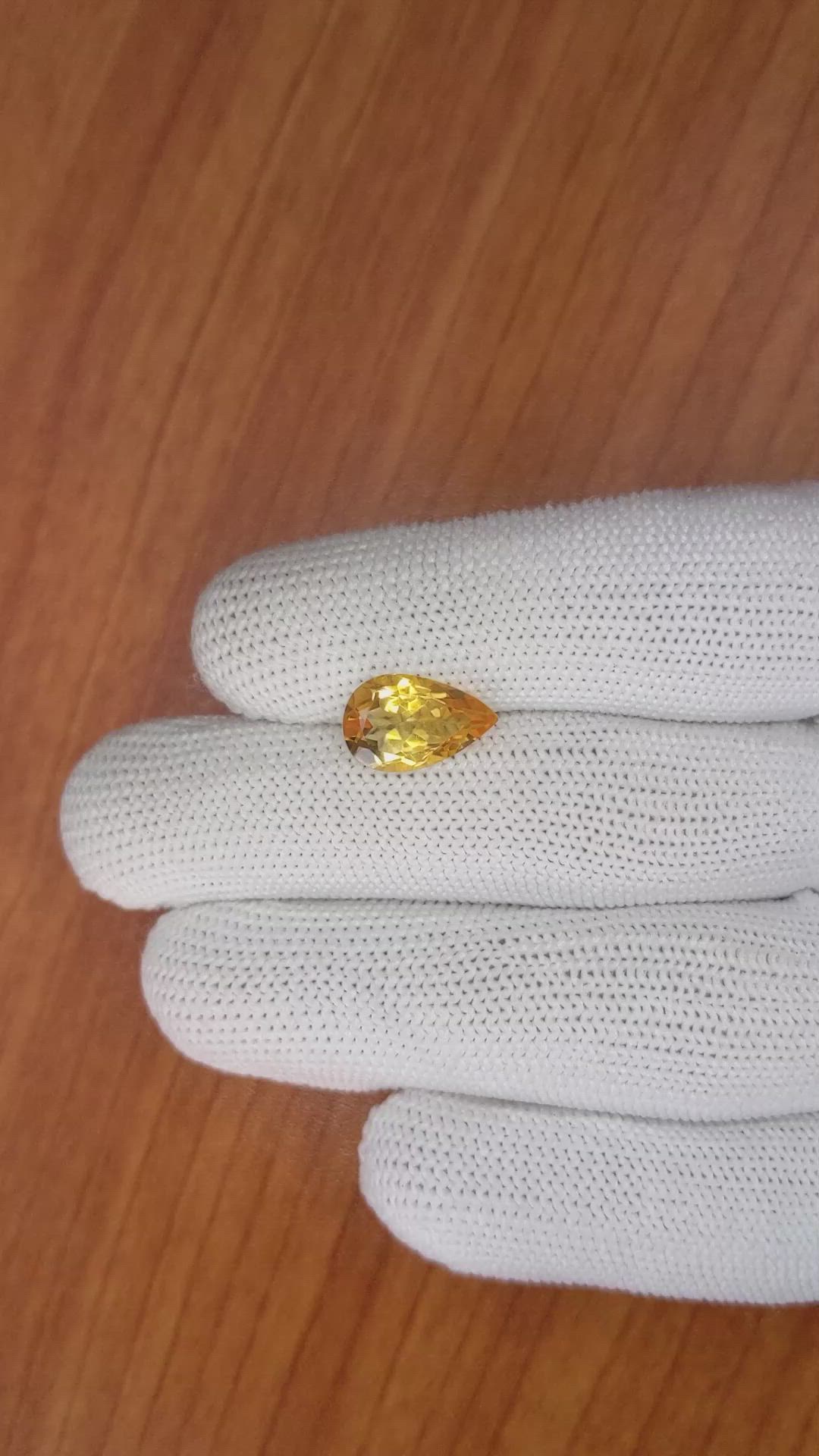 2.91 Ct. Citrine from Brazil Size Video