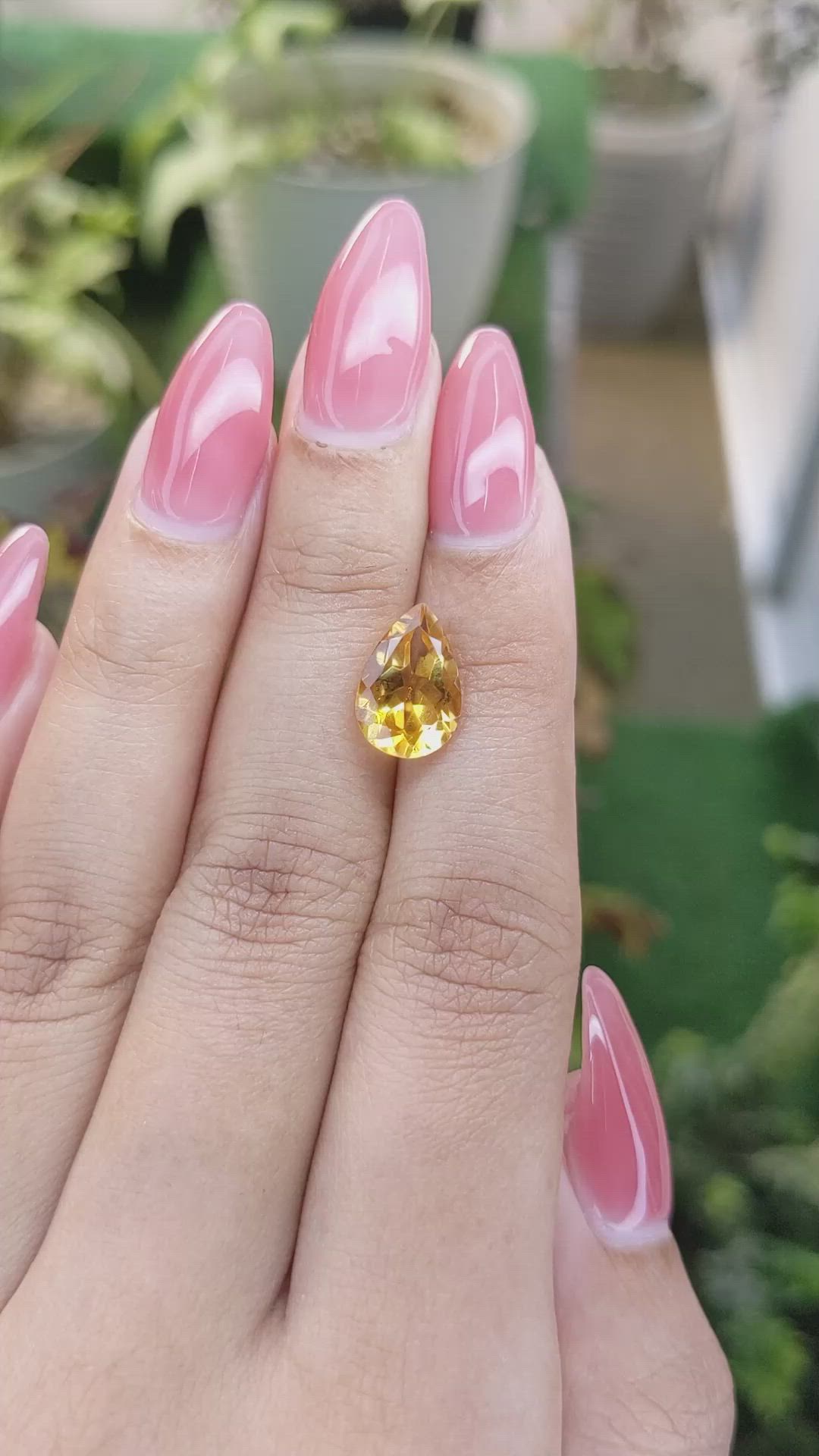 2.59 Ct. Citrine from Brazil Size Video