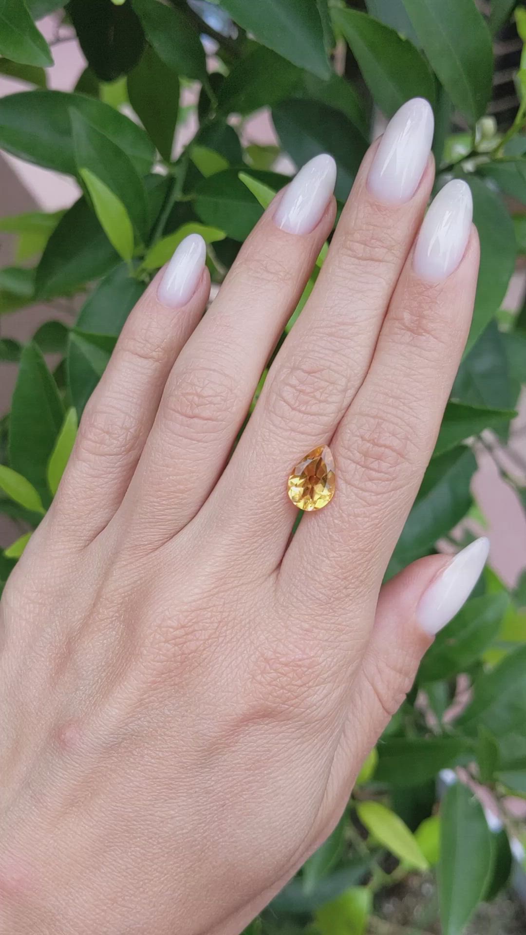 2.39 Ct. Yellow Citrine from Brazil Size Video