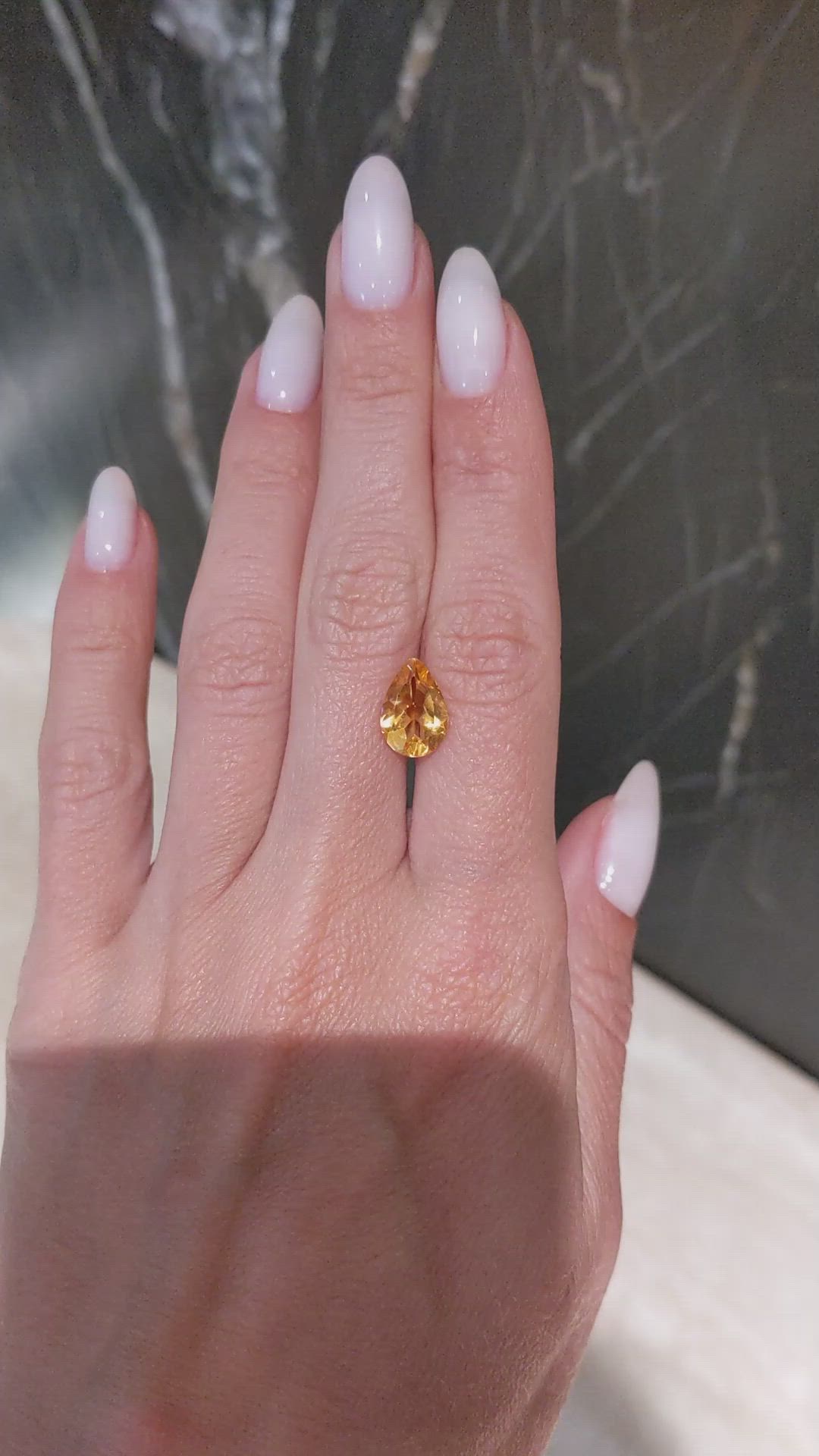 2.39 Ct. Yellow Citrine from Brazil Size Video