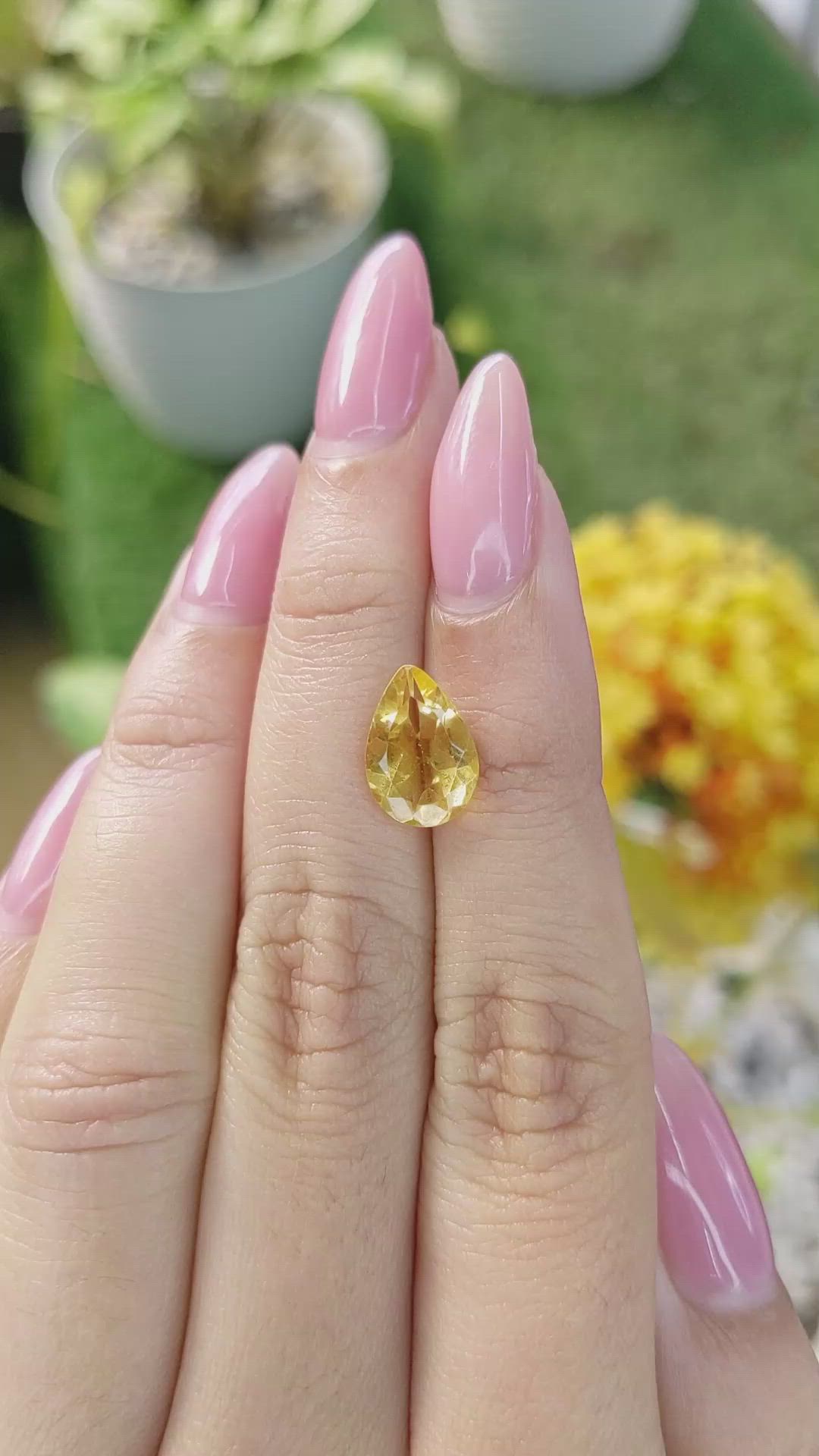 2.39 Ct. Citrine from Brazil Size Video