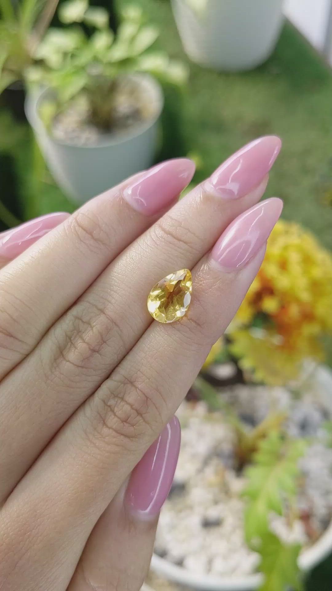 2.39 Ct. Citrine from Brazil Size Video