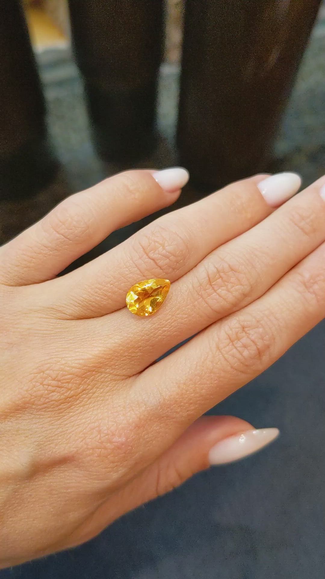 2.39 Ct. Yellow Citrine from Brazil Size Video
