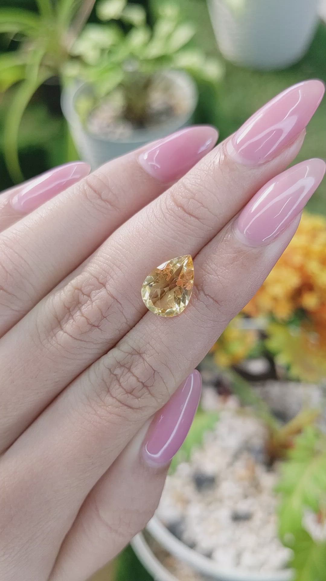 2.92 Ct. Citrine from Brazil Size Video
