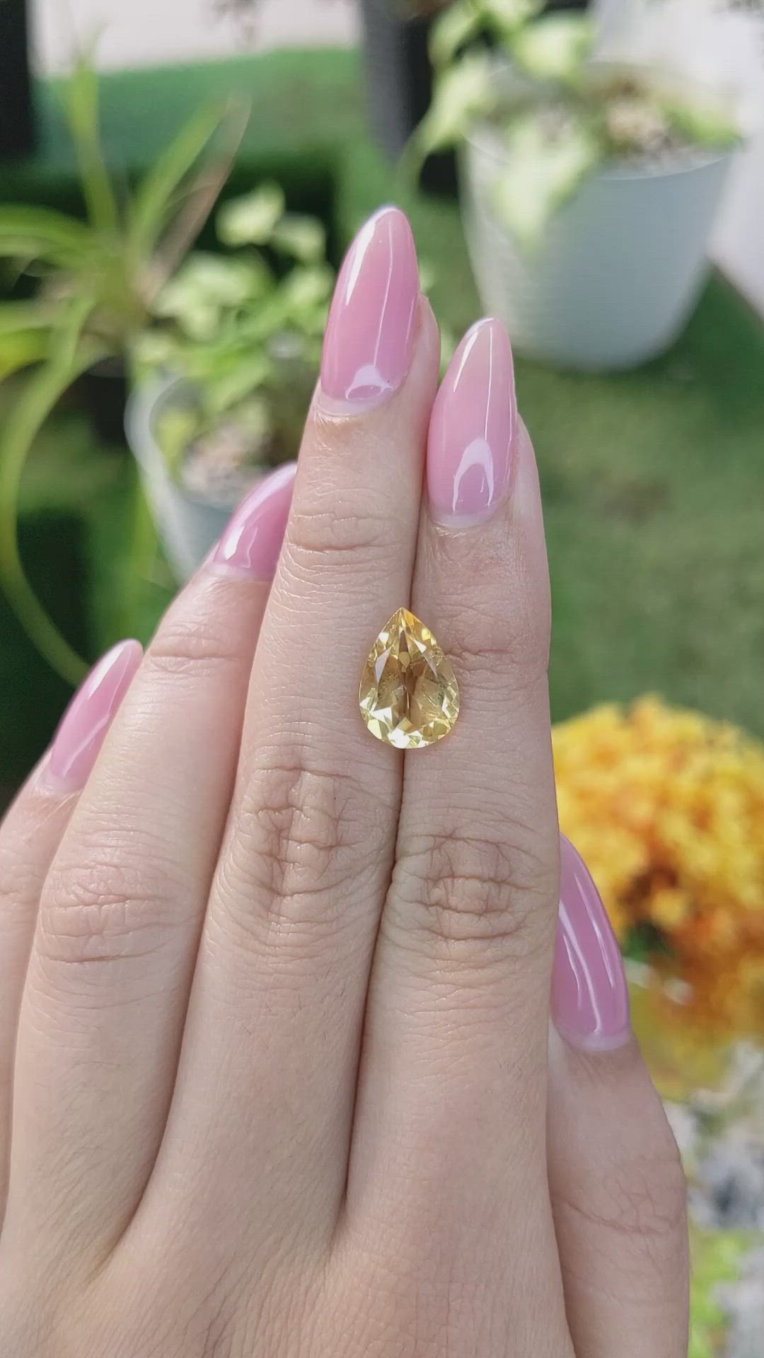 2.92 Ct. Citrine from Brazil Size Video