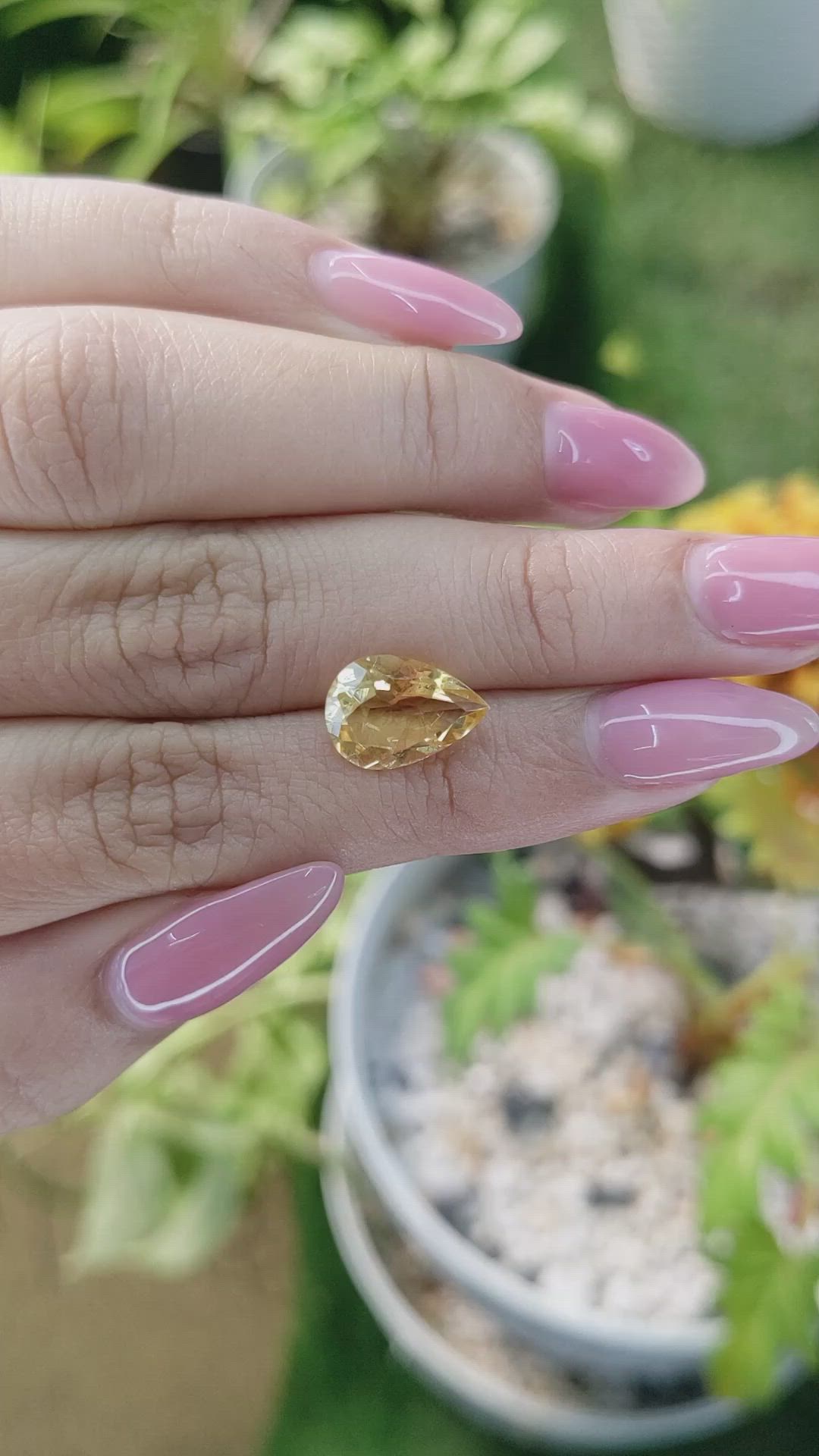 2.92 Ct. Citrine from Brazil Size Video