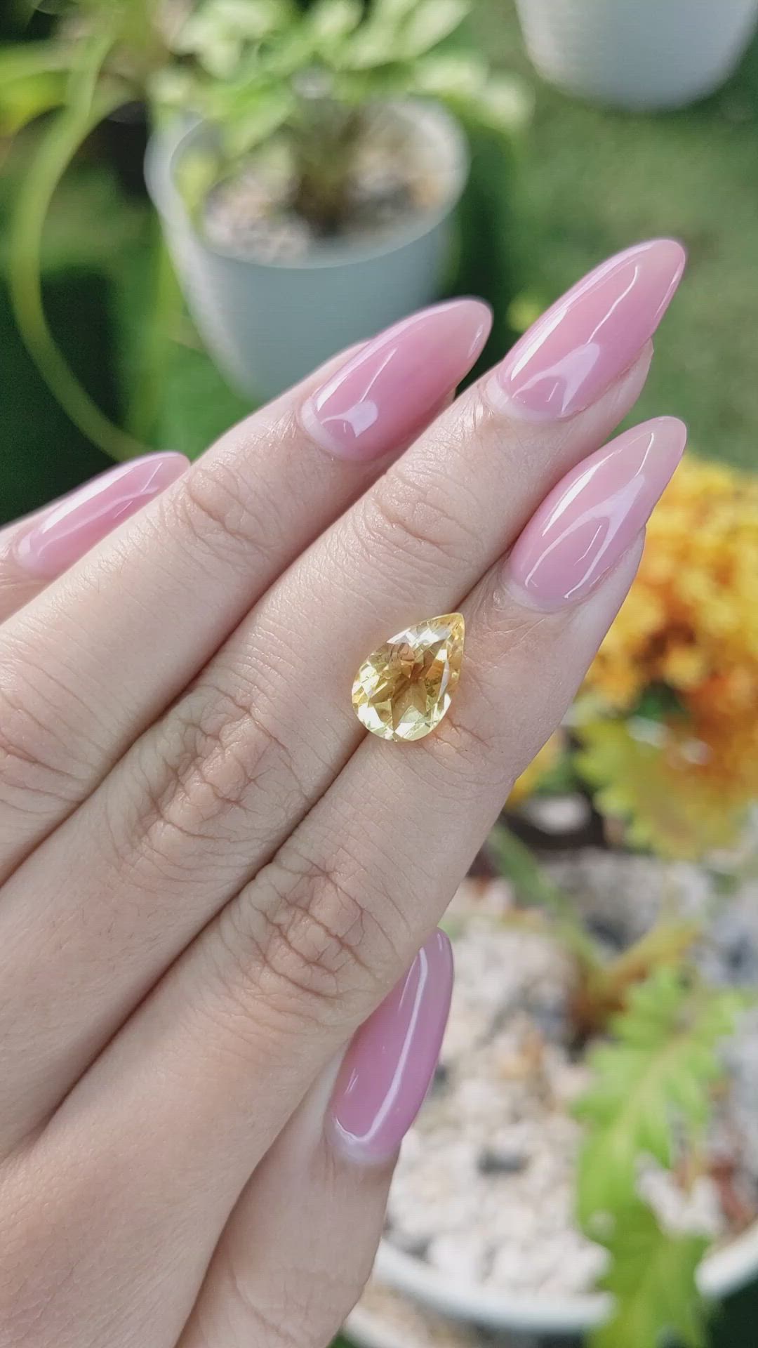 2.71 Ct. Citrine from Brazil Size Video