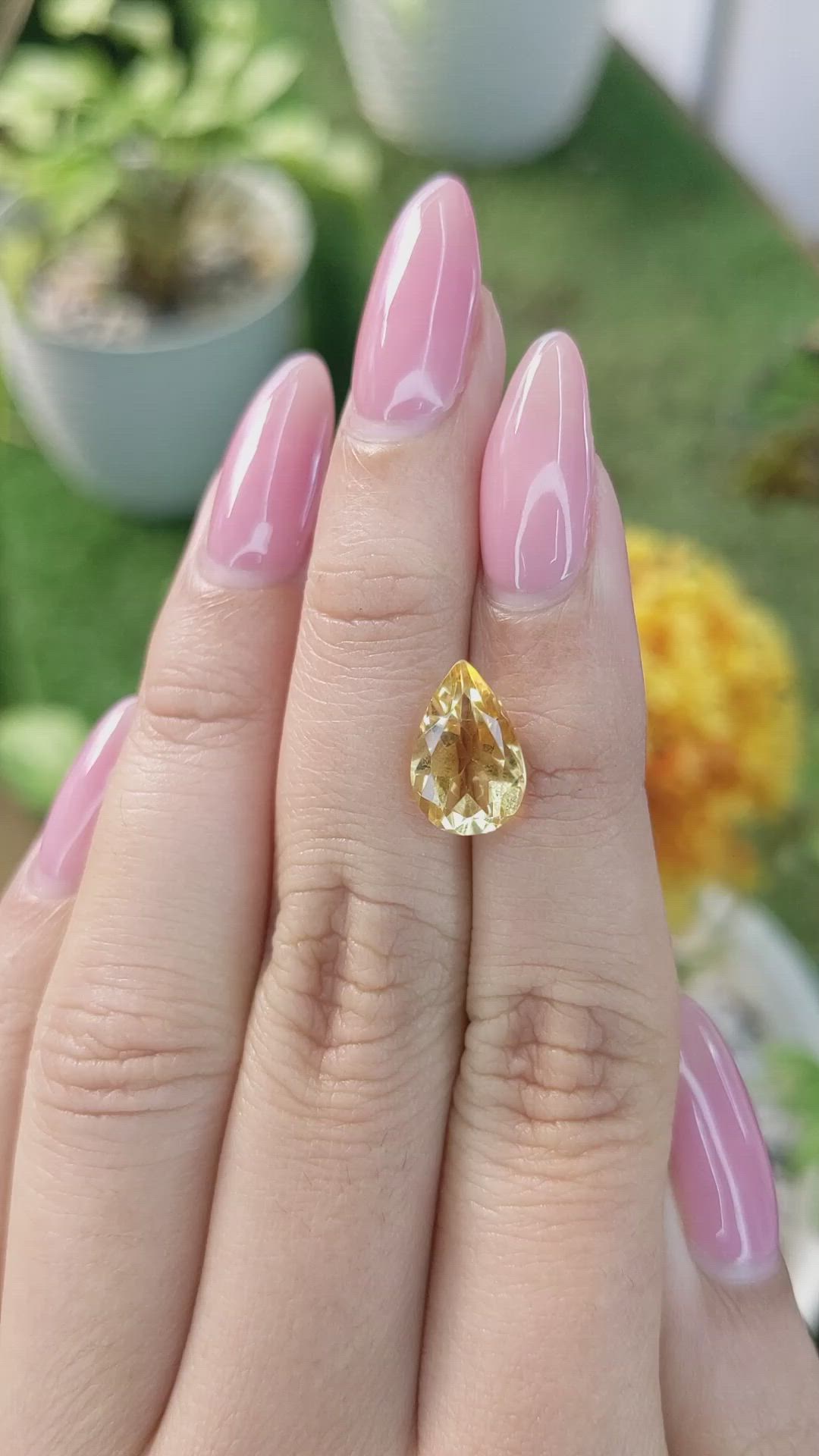 2.71 Ct. Citrine from Brazil Size Video