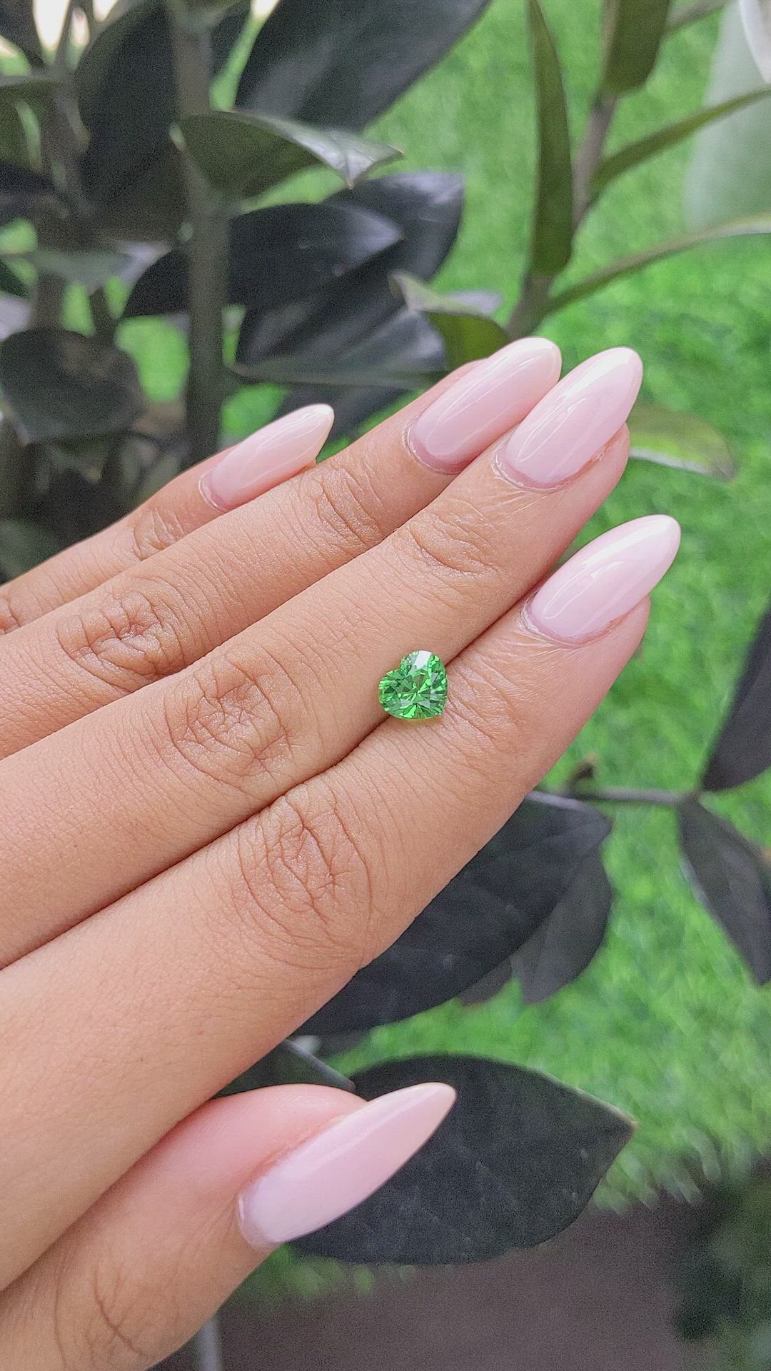 1.22 Ct. Tsavorite Garnet from Tanzania Size Video