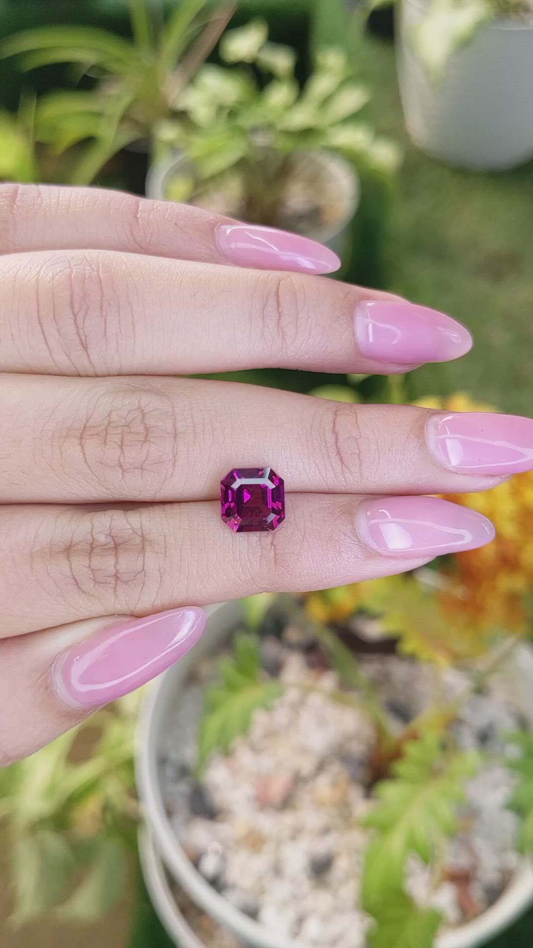 3.03 Ct. Rhodolite Garnet from Ceylon (Sri Lanka) Size Video