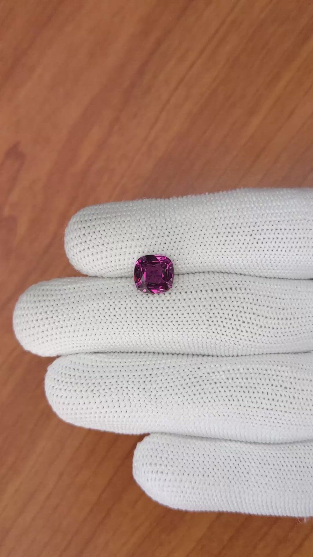 3.39 Ct. Rhodolite Garnet from Ceylon (Sri Lanka) Size Video