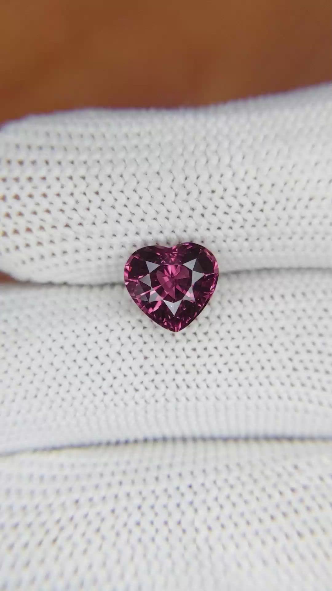 2.96 Ct. Rhodolite Garnet from Ceylon (Sri Lanka) Size Video