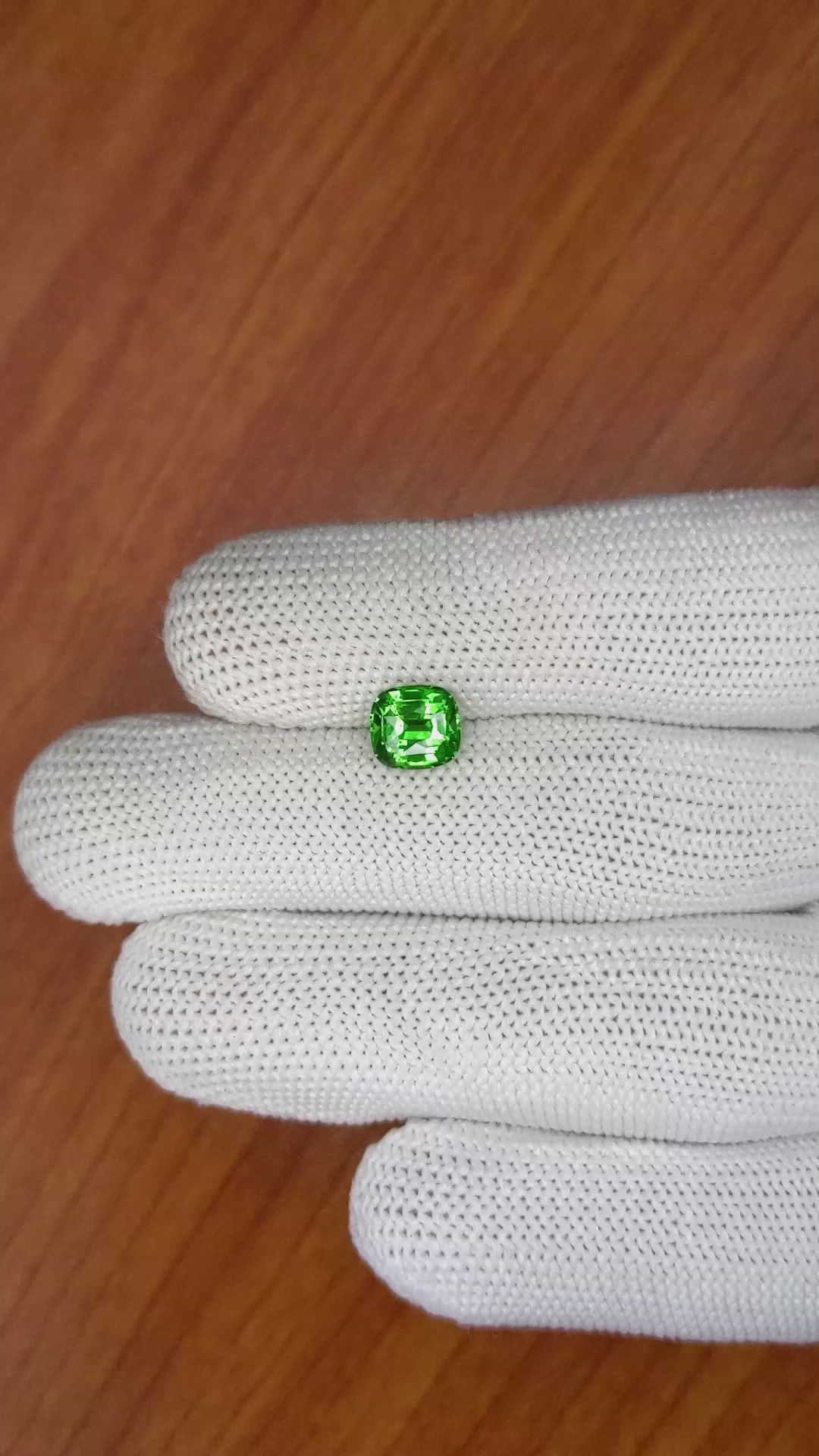 1.55 Ct. Tsavorite Garnet from Madagascar Size Video