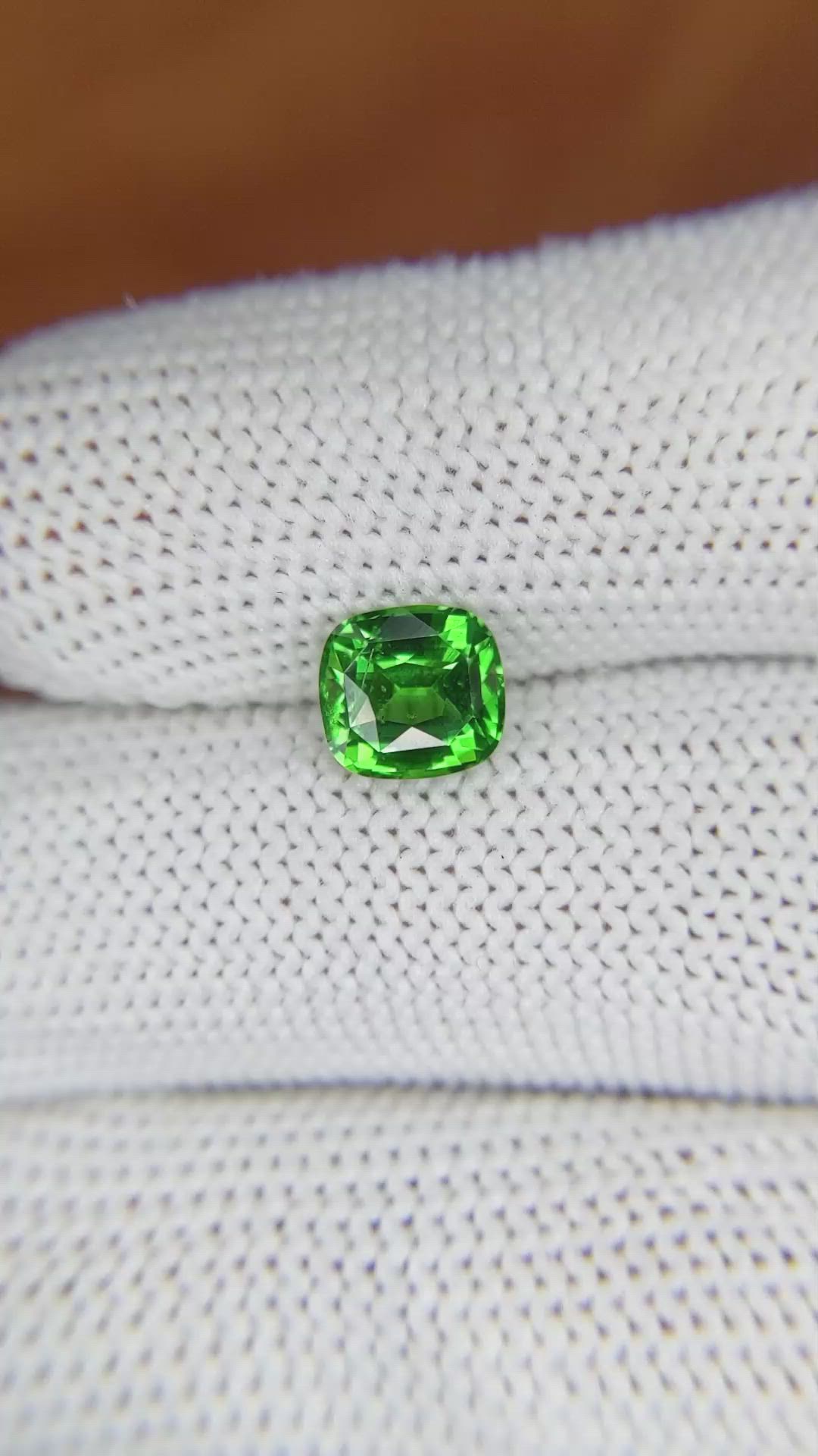 1.55 Ct. Tsavorite Garnet from Madagascar Size Video