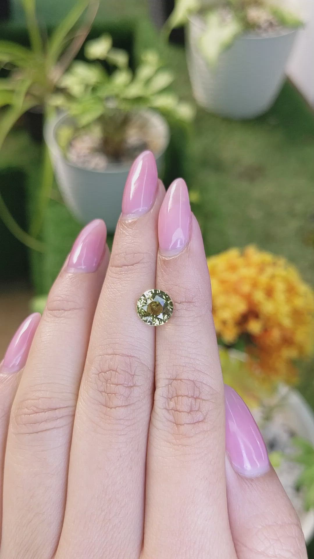 3.08 Ct. Chrysoberyl from Ceylon (Sri Lanka) Size Video