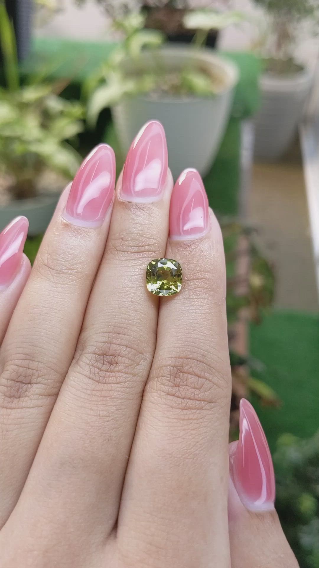 2.63 Ct. Chrysoberyl from Ceylon (Sri Lanka) Size Video