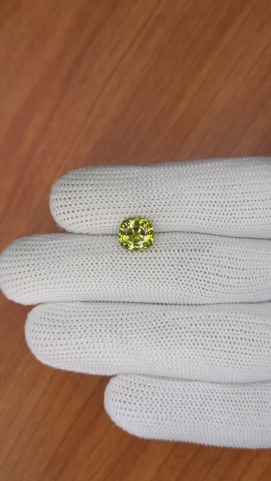 2.63 Ct. Chrysoberyl from Ceylon (Sri Lanka) Size Video