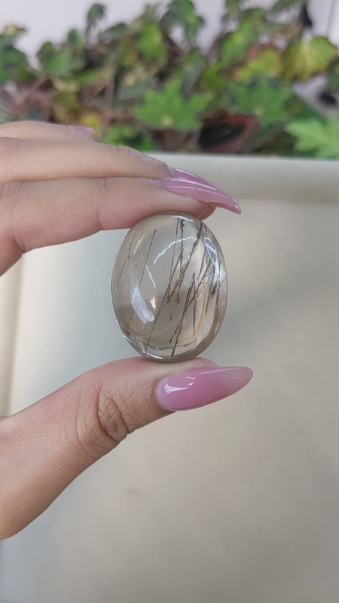 98.92 Ct. Cabochon Rutilated Quartz from Ceylon (Sri Lanka) Size Video