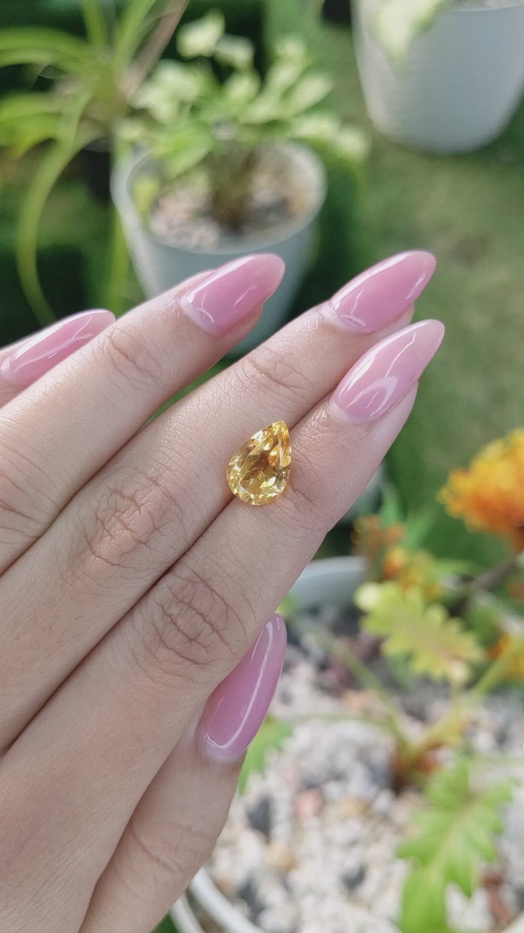 2.62 Ct. Citrine from Brazil Size Video