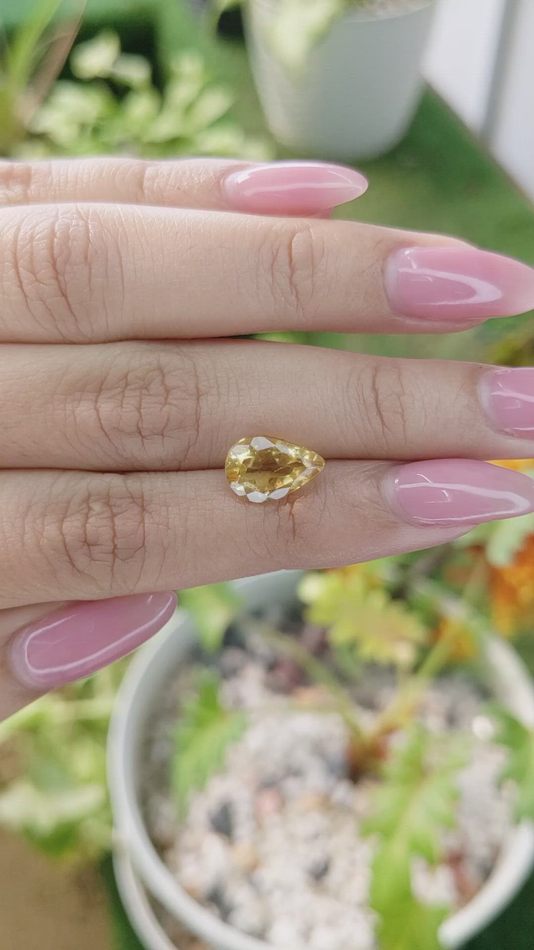 2.54 Ct. Citrine from Brazil Size Video