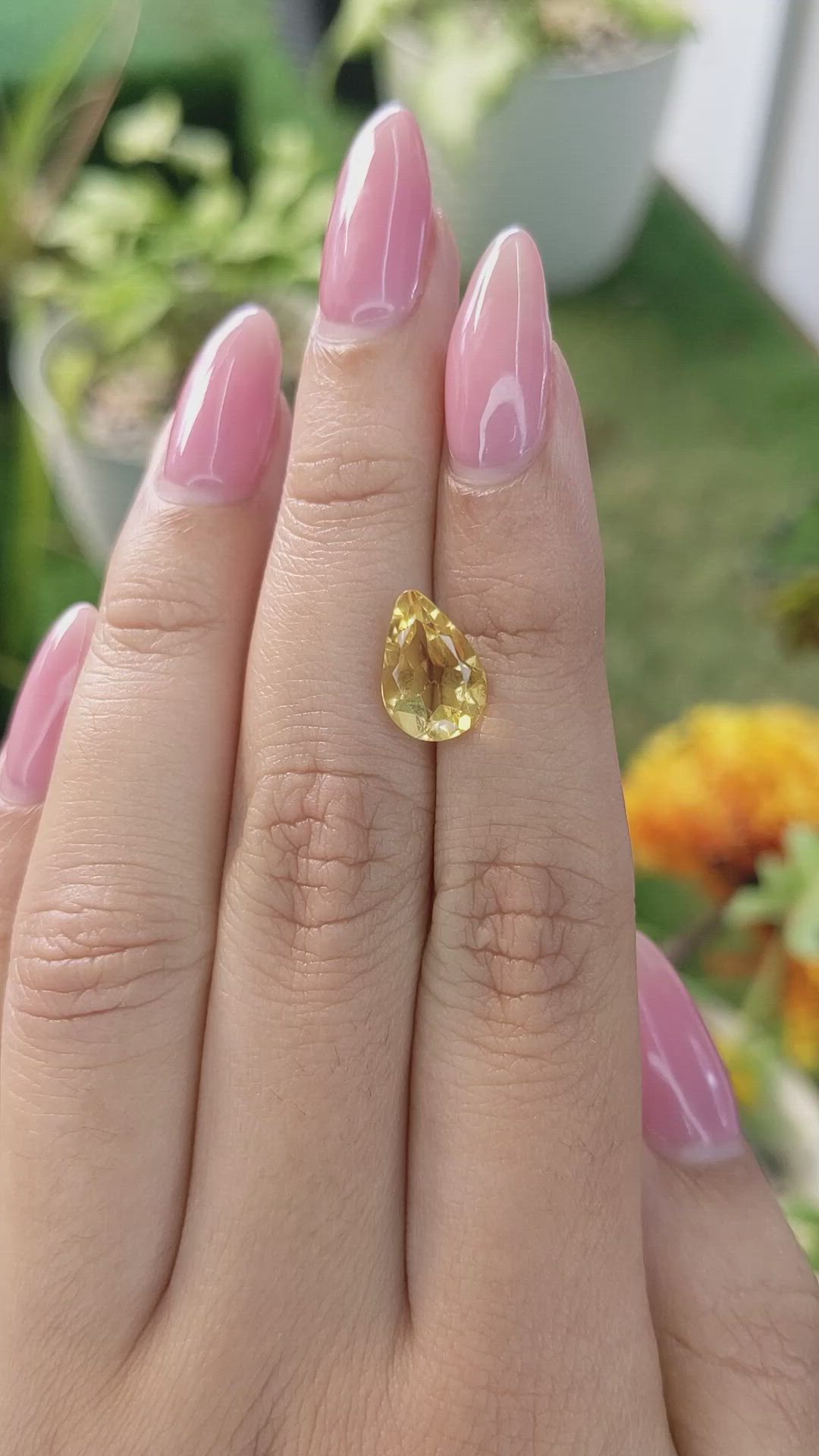 2.54 Ct. Citrine from Brazil Size Video