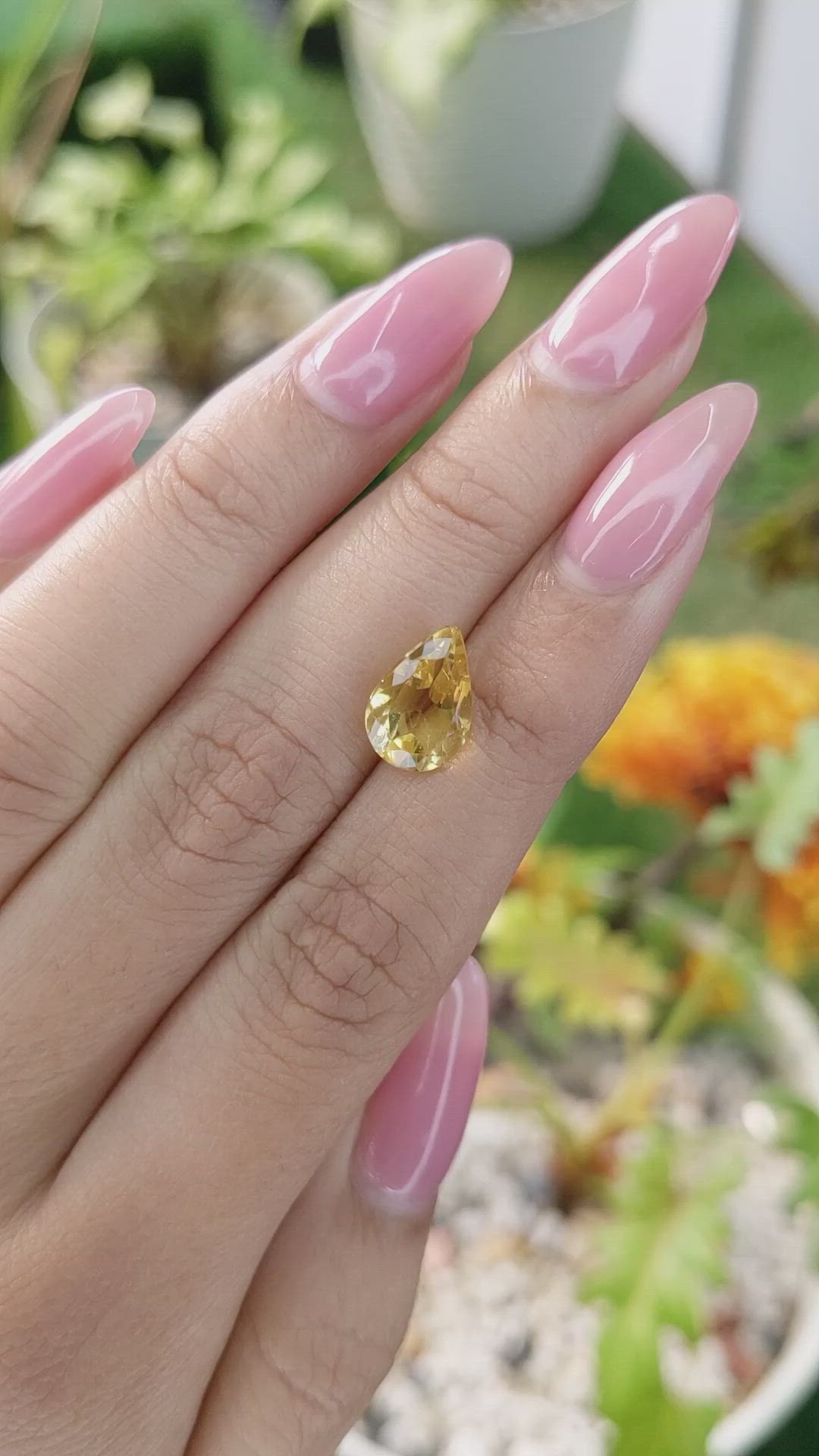 2.54 Ct. Citrine from Brazil Size Video