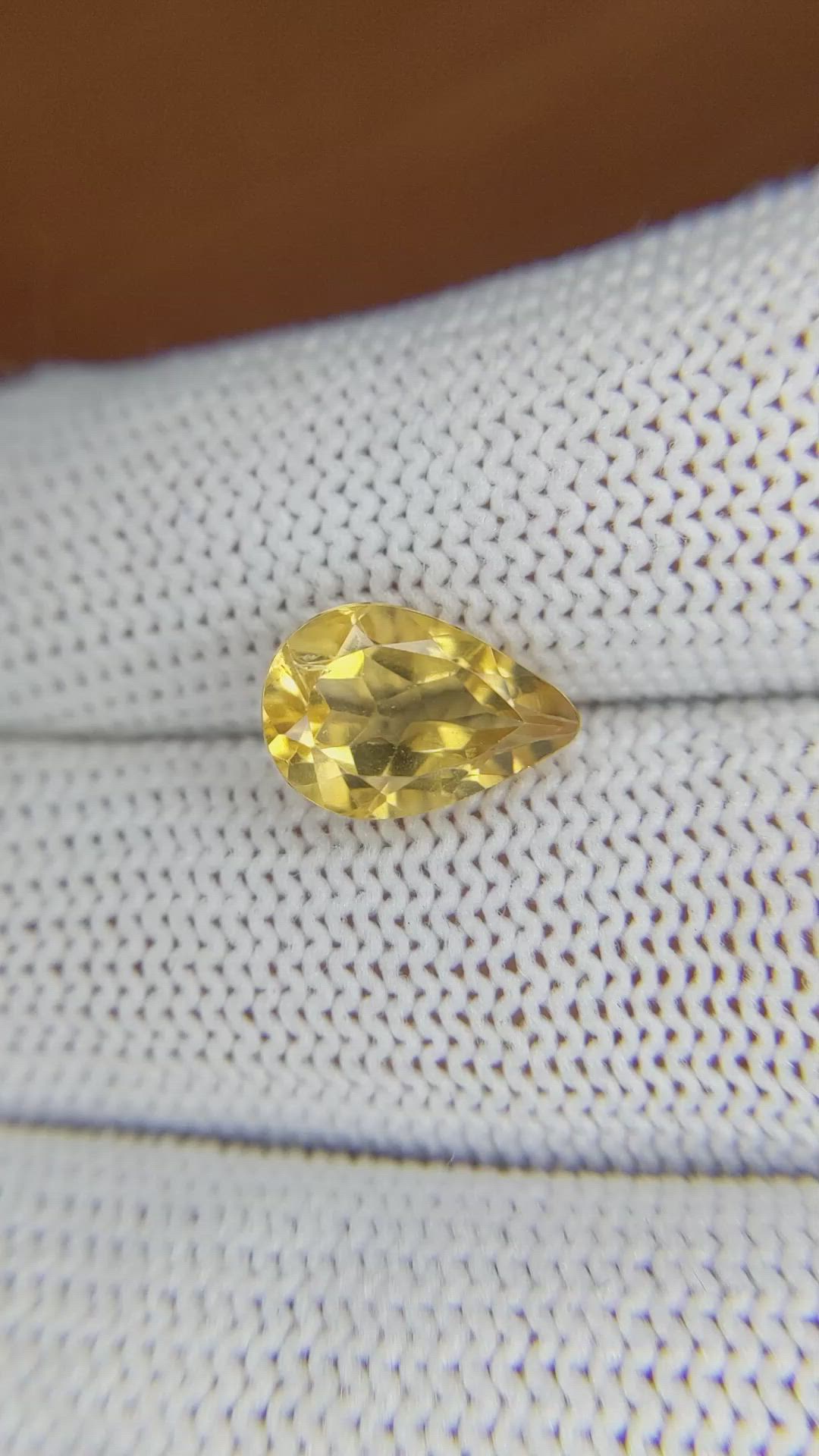 2.54 Ct. Citrine from Brazil Size Video