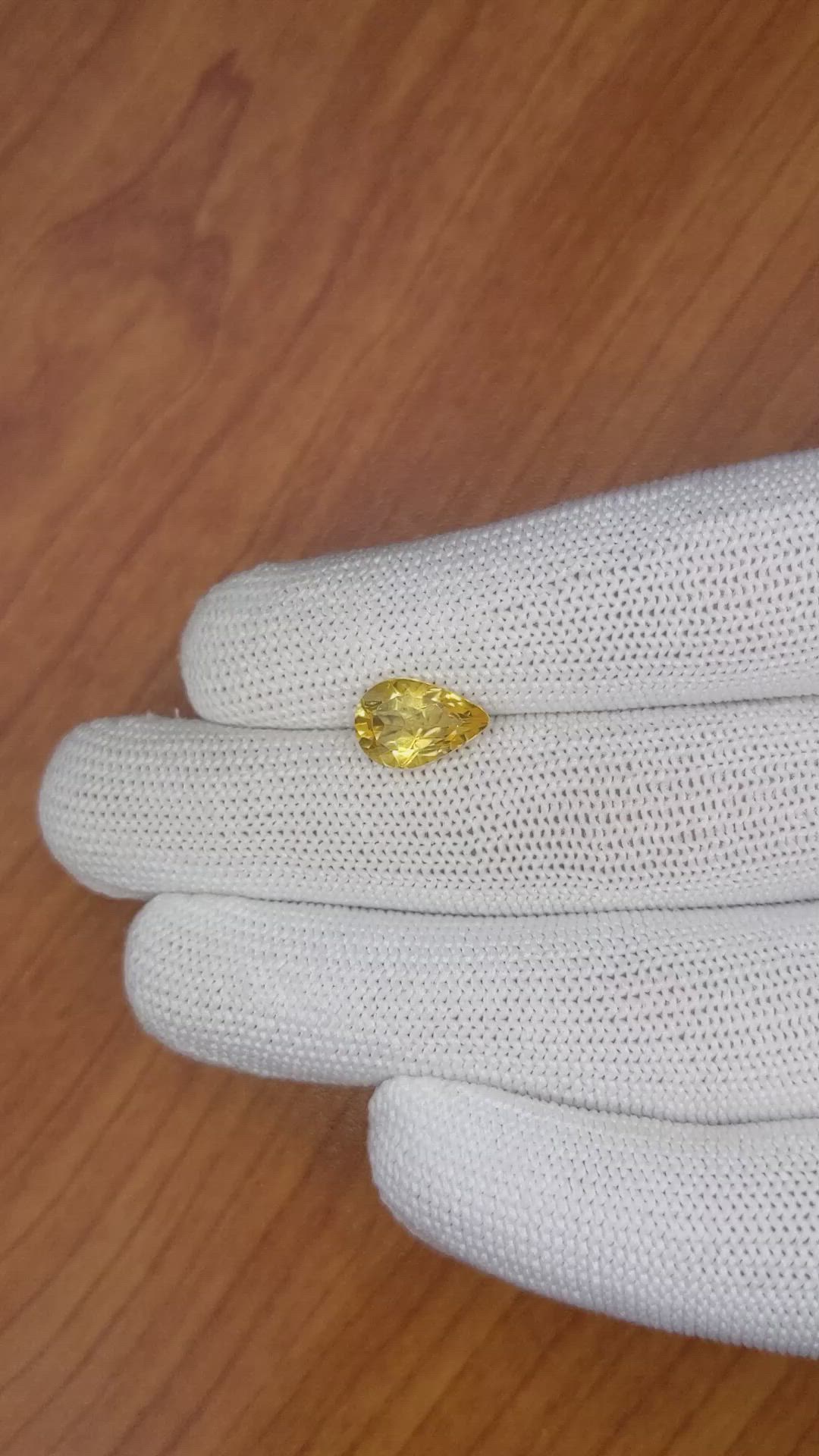 2.54 Ct. Citrine from Brazil Size Video