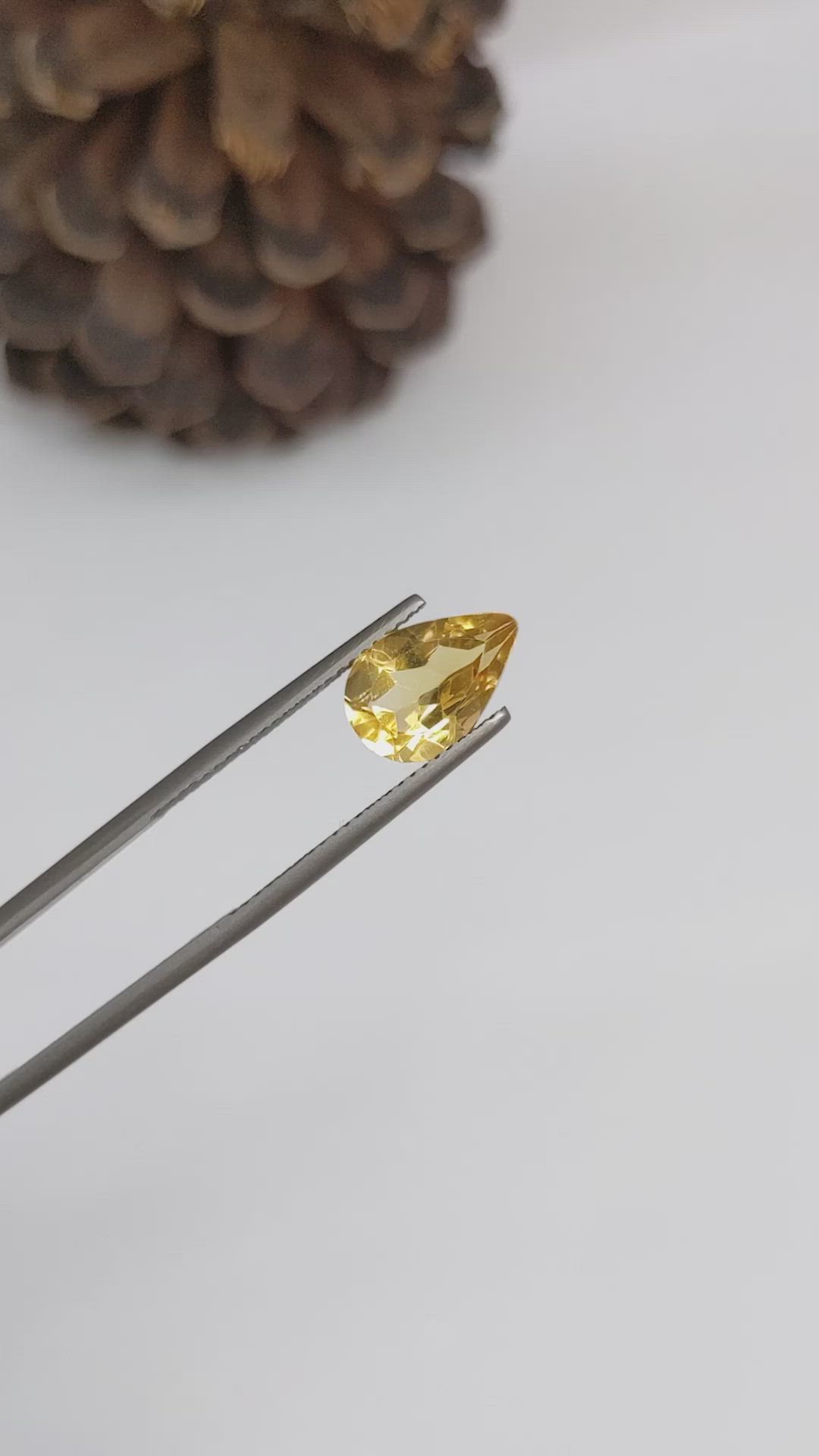 2.54 Ct. Citrine from Brazil Size Video